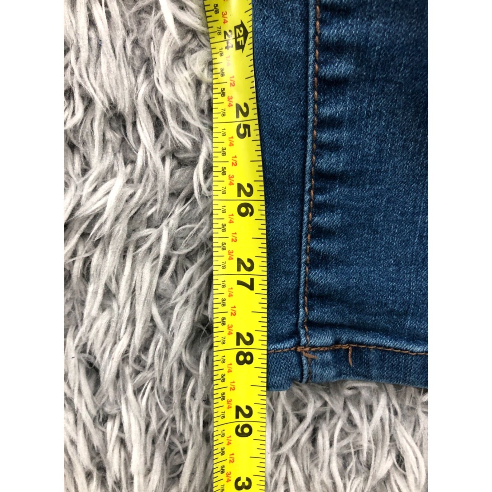 Vintage Relativity Jeans Slim Skinny Jeans Size 8 Womens Medium Wash Blue Regular Fit 5-Pocket Denim Cotton Belt Loops Zip Button Size 30" / US 8 / IT 44 - 3 Thumbnail