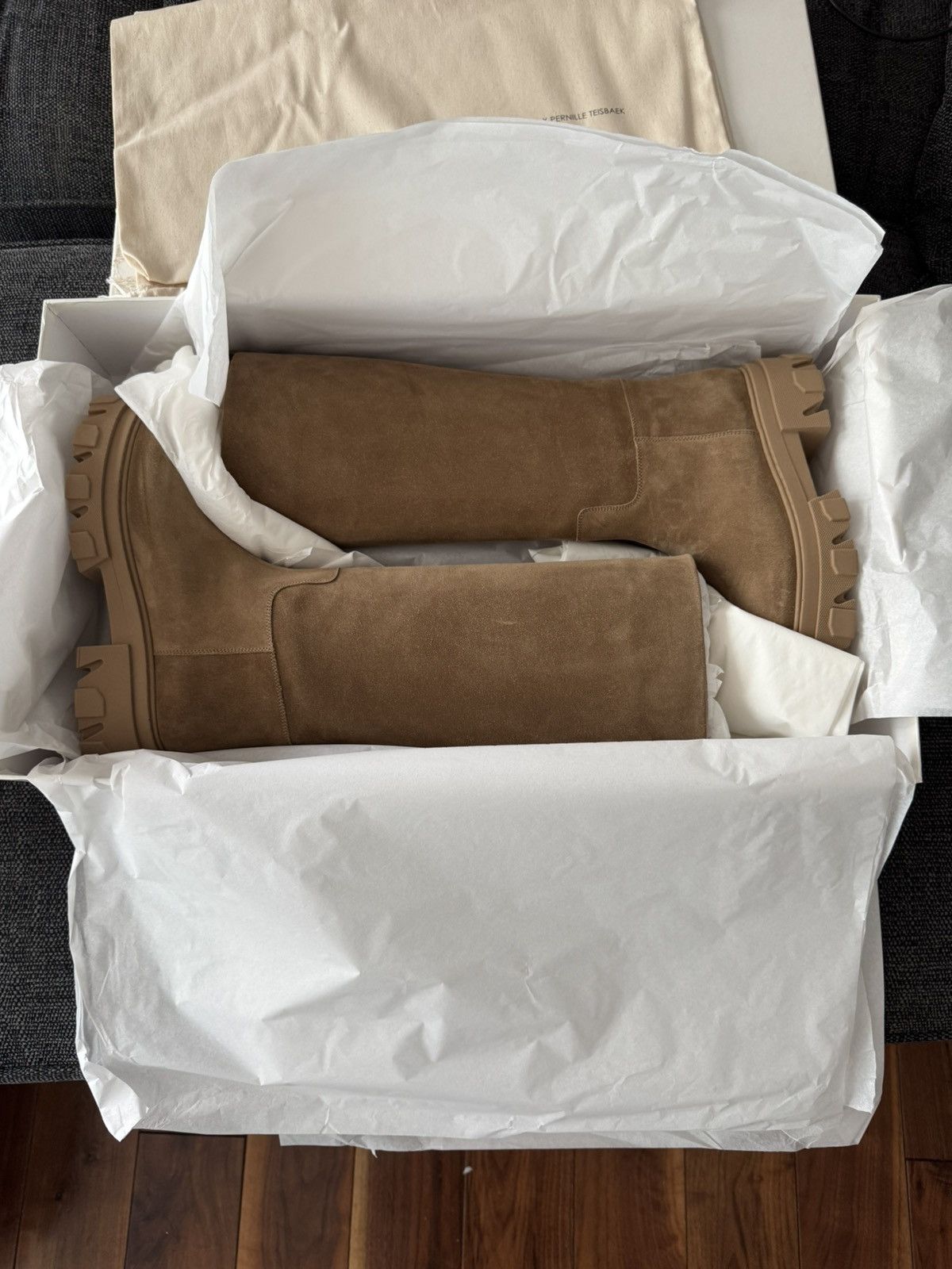 GIA BORGHINI Knee High Suede Boots Size US 7 / IT 37 - 1 Thumbnail