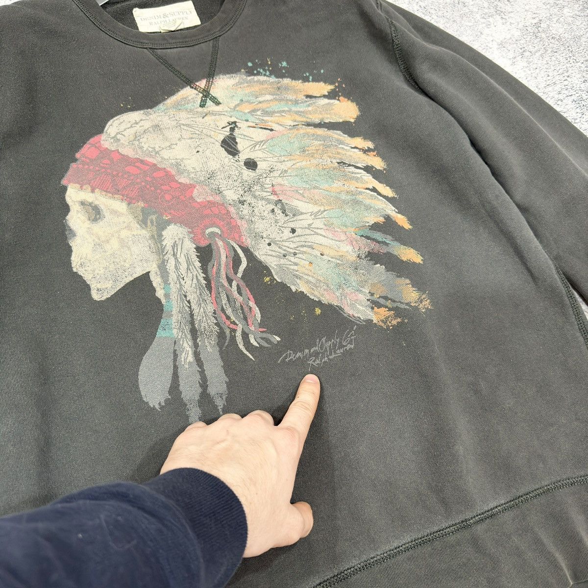 Denim & Supply Ralph Lauren × Designer RL Denim&Supply Mens Sweatshirt L size Size US L / EU 52-54 / 3 - 4 Thumbnail