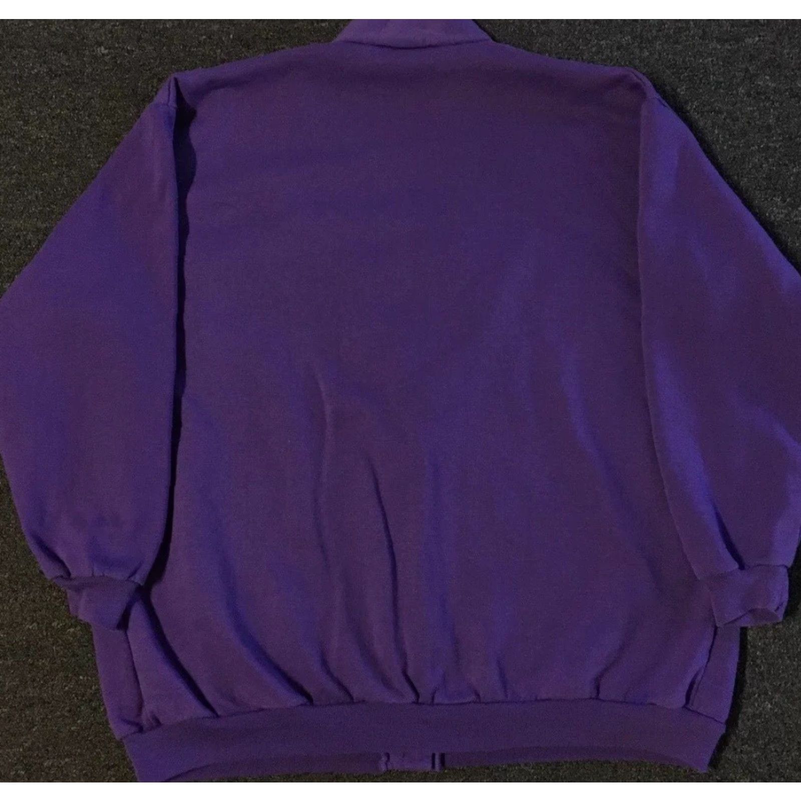 Vintage Vtg 80s Faded Glitter Art Cardigan Sweatshirt XL USA Hoodie Women's Purple 90s Grunge Nature Boxy Cardigan Size XL / US 12-14 / IT 48-50 - 6 Thumbnail