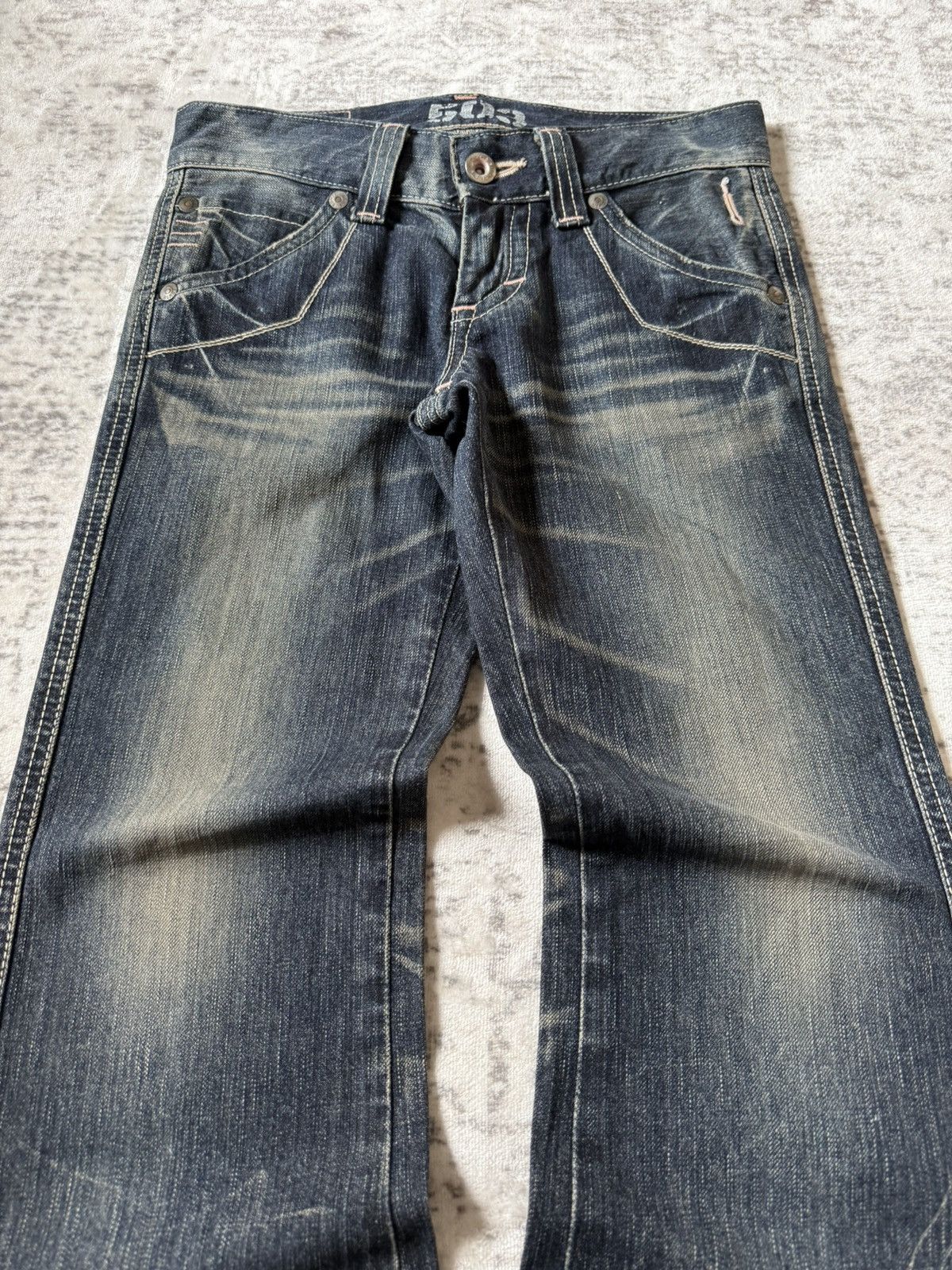 Le Grande Bleu (L.G.B.) Edwin 503 Japan Muddy Wash Flared Jeans Size US 28 / EU 44 - 3 Thumbnail