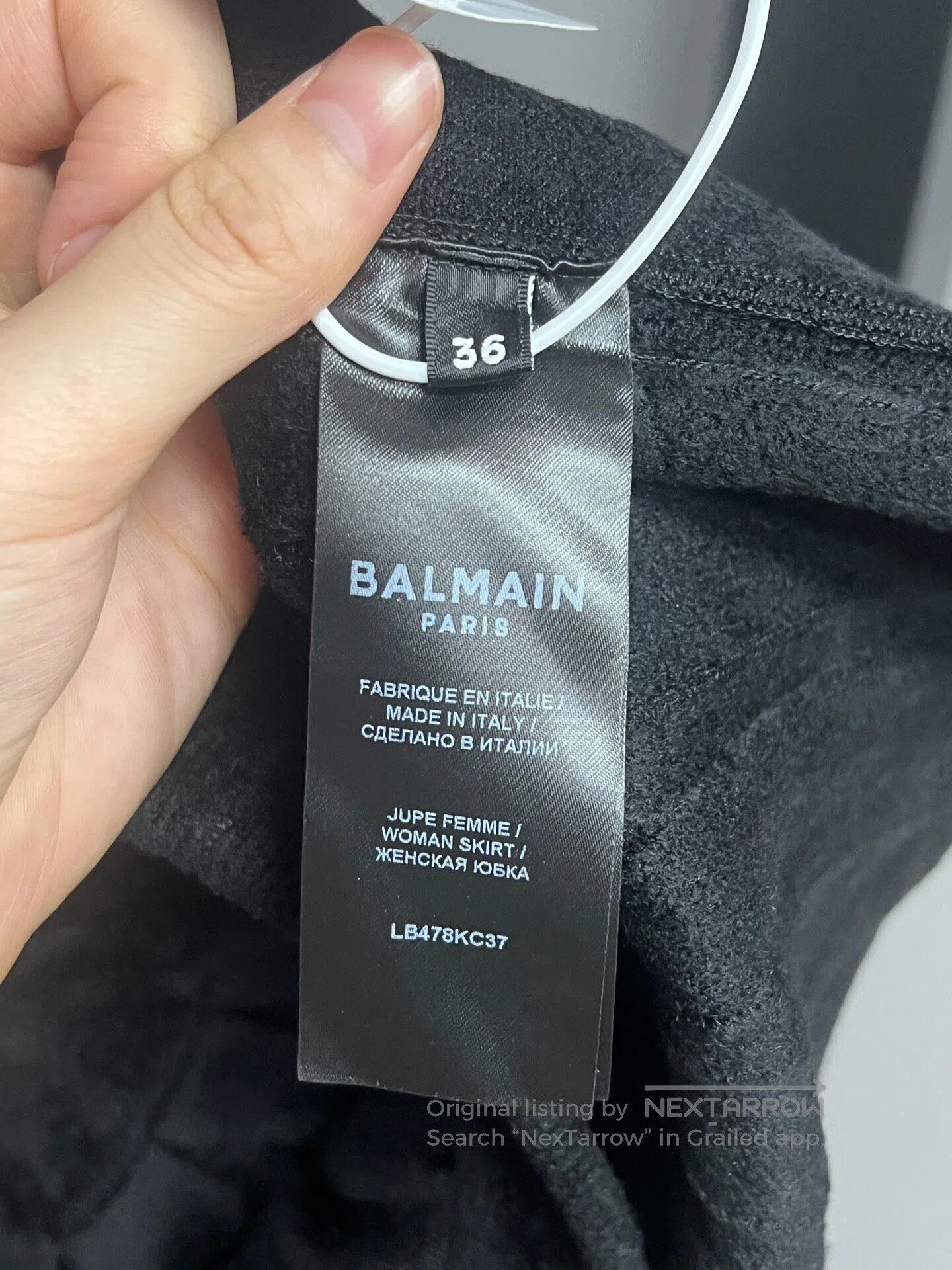 Balmain BALMAIN Velvet Skirt with Gold Buttons| Size XS / US 0-2 / IT 36-38 - 4 Thumbnail