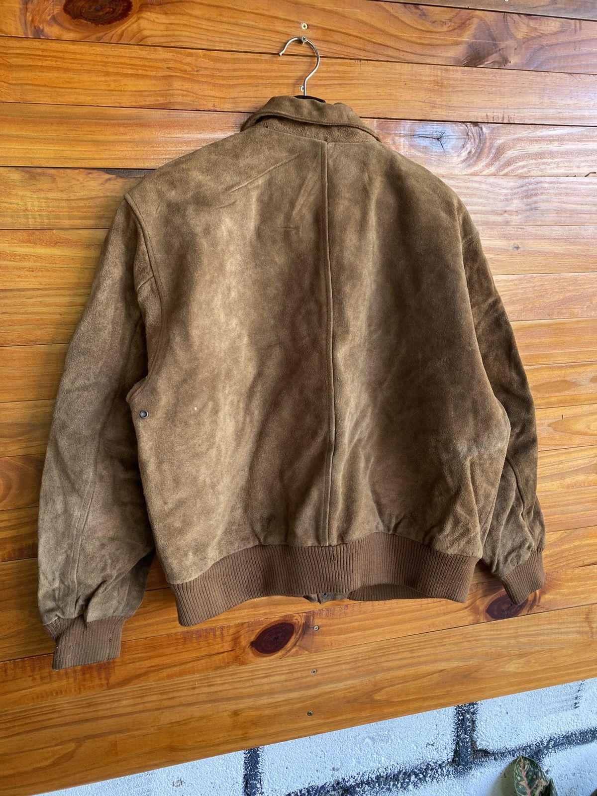 Vintage Vintage 90s Alexis Star Suede Leather Bomber Jacket Size US L / EU 52-54 / 3 - 17 Thumbnail