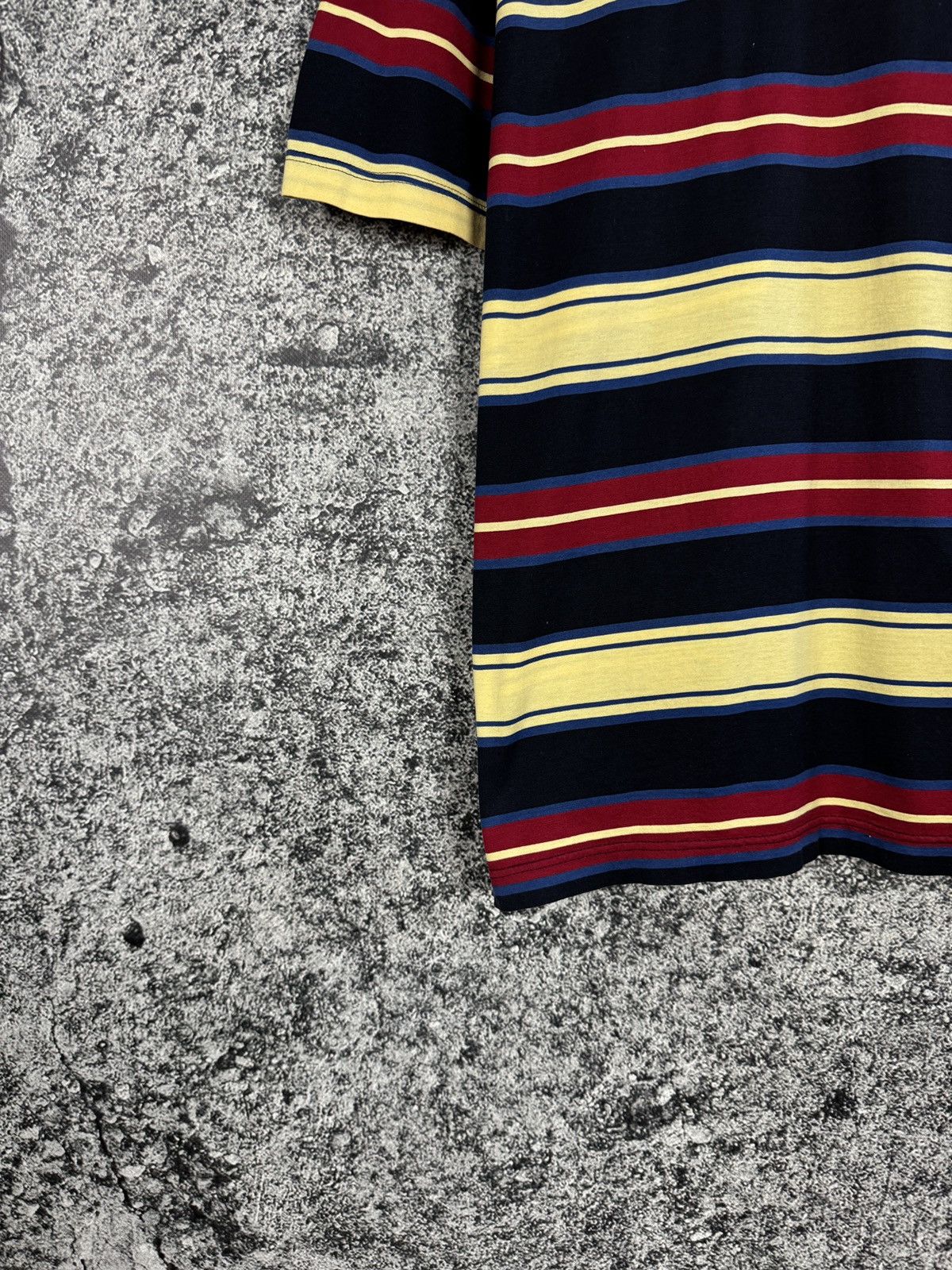 Yves Saint Laurent Men’s Yves Saint Laurent Striped Polo Shirt Vintage YSL XL Size US XL / EU 56 / 4 - 12 Thumbnail