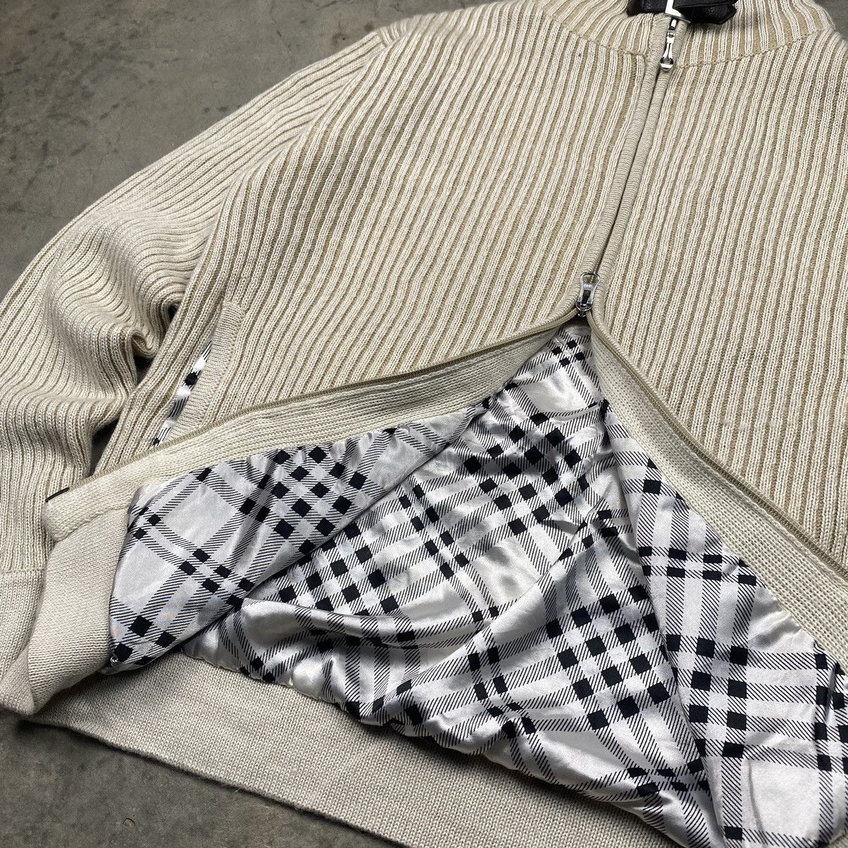 If Six Was Nine × Japanese Brand × Le Grande Bleu (L.G.B.) Rare Male&Co Cable Knit Fur Zipped Up Sweaters Jacket Size US M / EU 48-50 / 2 - 2 Thumbnail