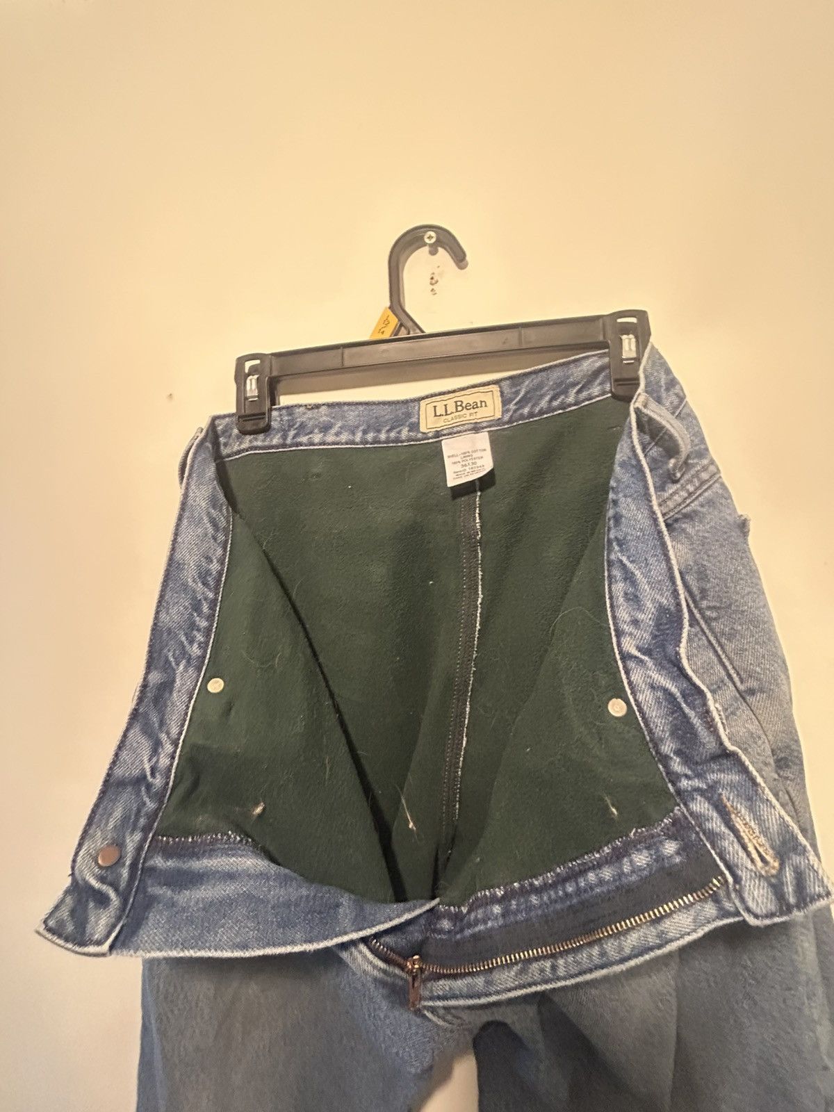 L.L. Bean L.L. Bean Fleece-Lined Jeans 36x30 Classic Fit Denim Size US 36 / EU 52 - 7 Thumbnail