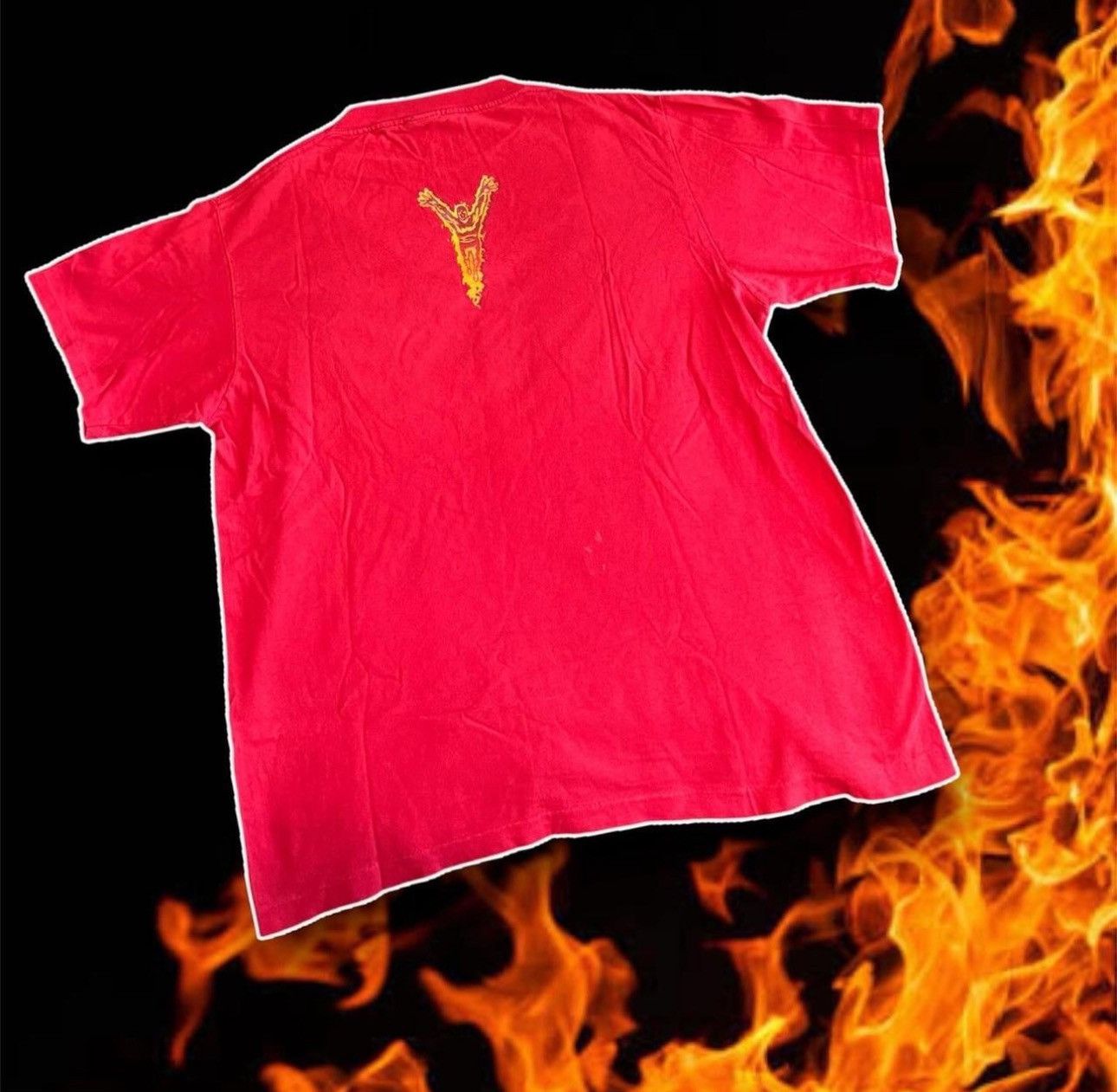 Changes Vintage 90s SINGLE STITCH HUMAN TORCH FROM FANTASTIC 4 movie Size US XL / EU 56 / 4 - 2 Thumbnail