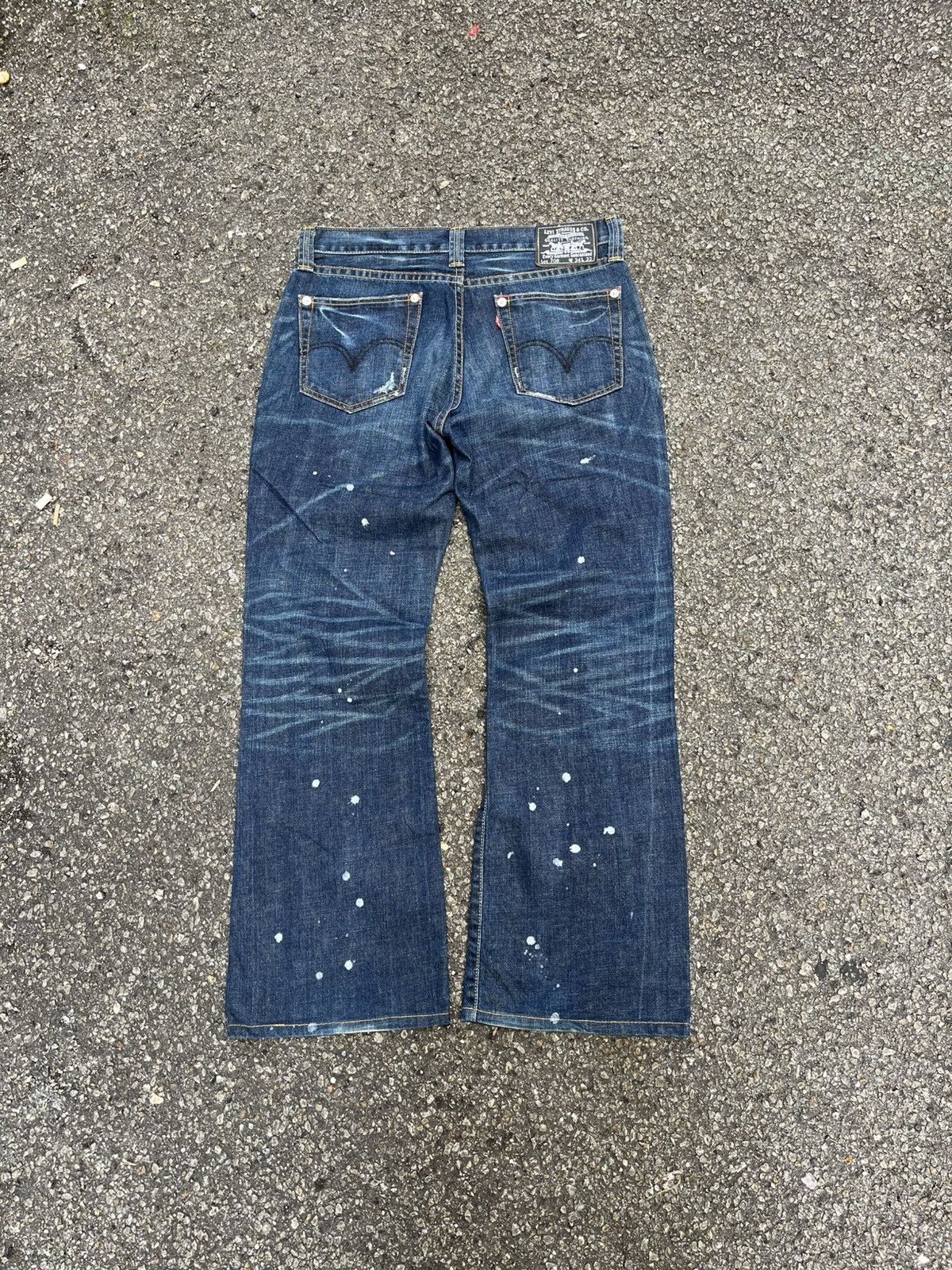 Hysteric Glamour Distressed Jeans Levis 708 Flare Paint Lowrise Denim Bootcut Size US 34 / EU 50 - 11 Thumbnail