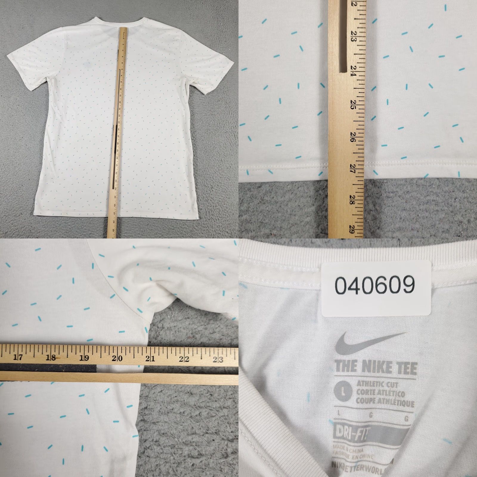 Nike Nike T-Shirt Mens Large White Swoosh Casual Short Sleeve Regular Fit Sports Size US L / EU 52-54 / 3 - 8 Thumbnail