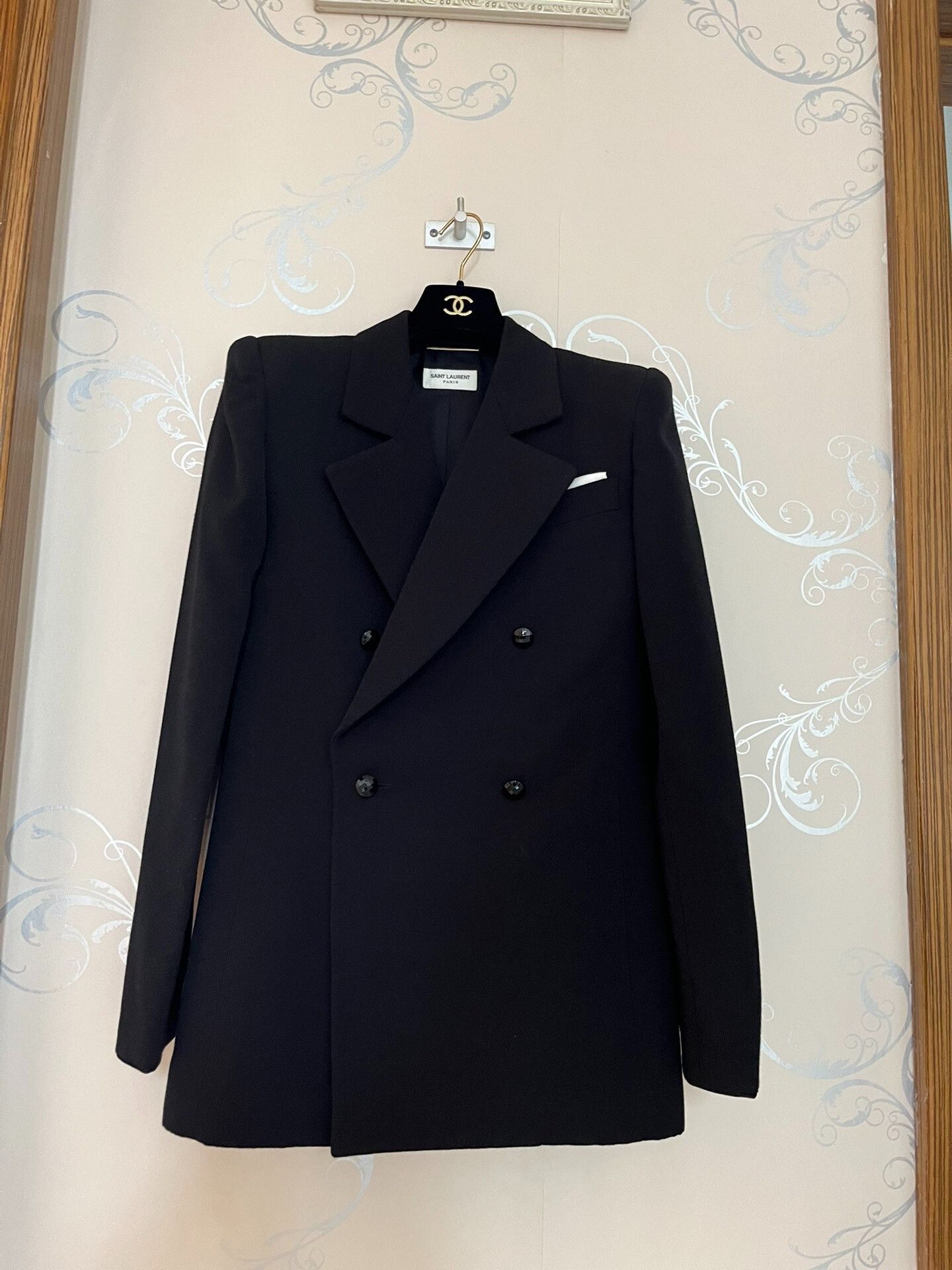 Saint Laurent Paris YSL Saint Laurent Double-Breasted Blazer Size S / US 4 / IT 40 - 1 Thumbnail