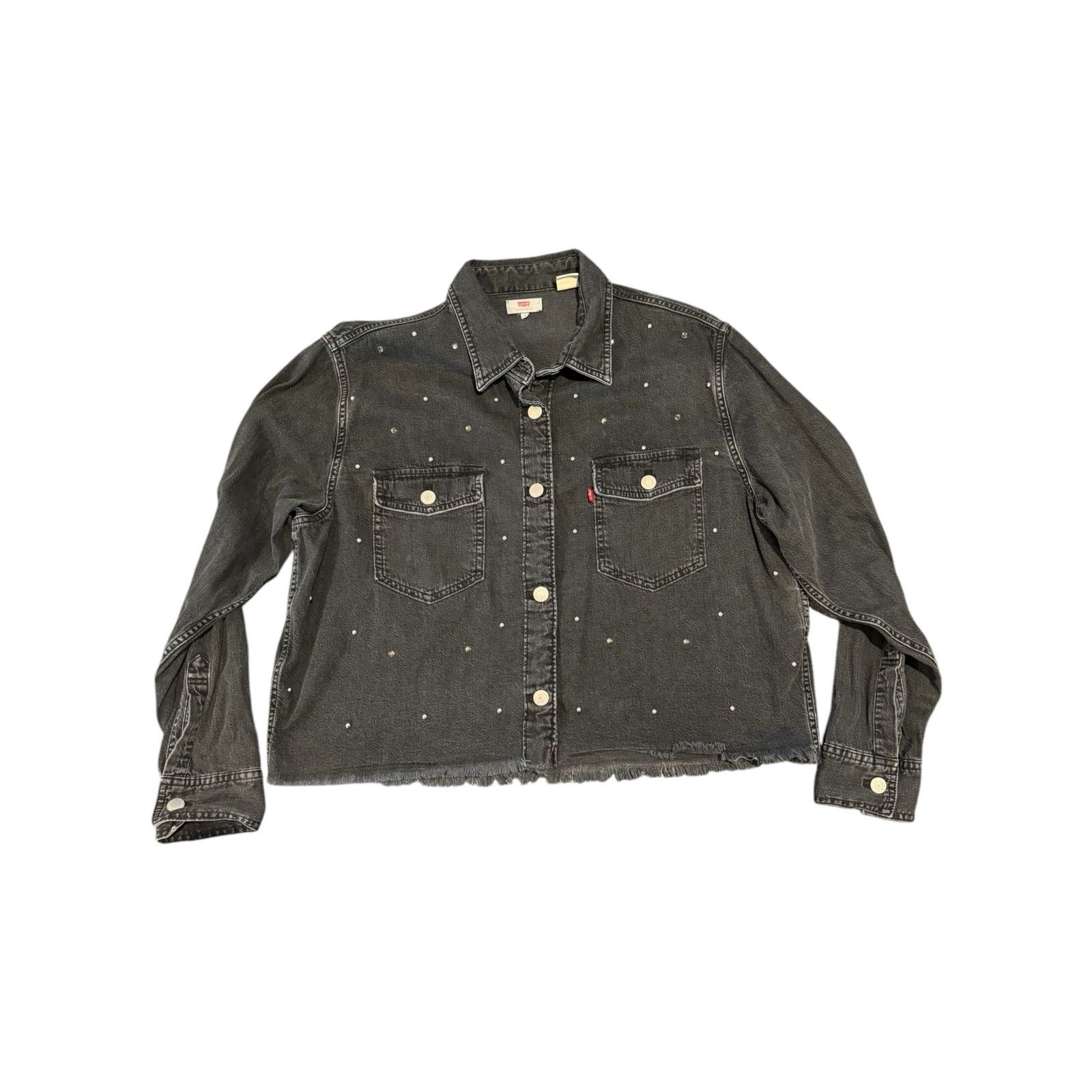 Levi's Levi’s Addison Studded Denim Jacket Women’s S Washed Black Size S / US 4 / IT 40 - 2 Thumbnail