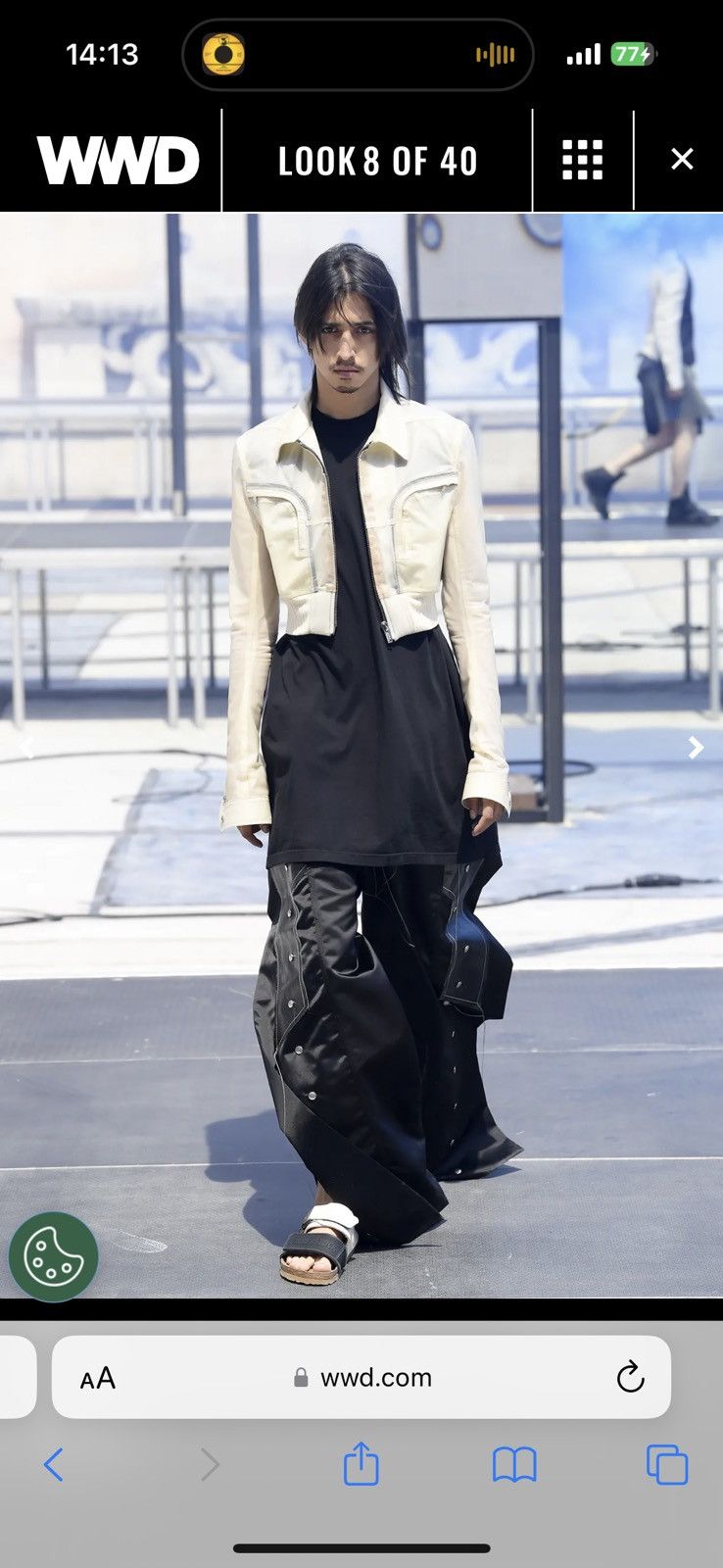 image of Rick Owens Ss19 Transparant Leather Babel Runway Little Joe in Natural, Men's (Size Medium)