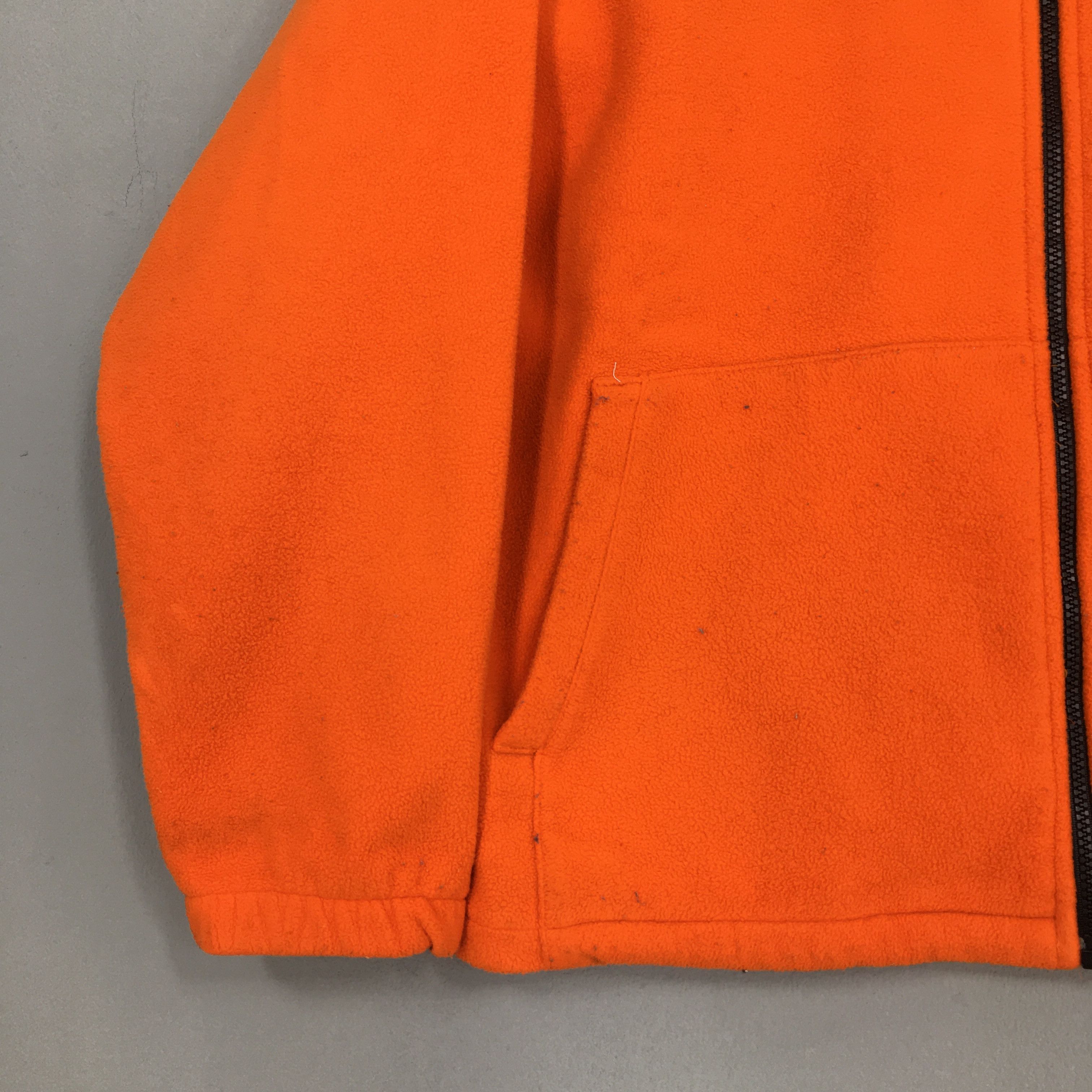 Nike × Vintage Vintage Y2K Nike Swoosh Orange Fleece Sweater Large Size US L / EU 52-54 / 3 - 3 Thumbnail