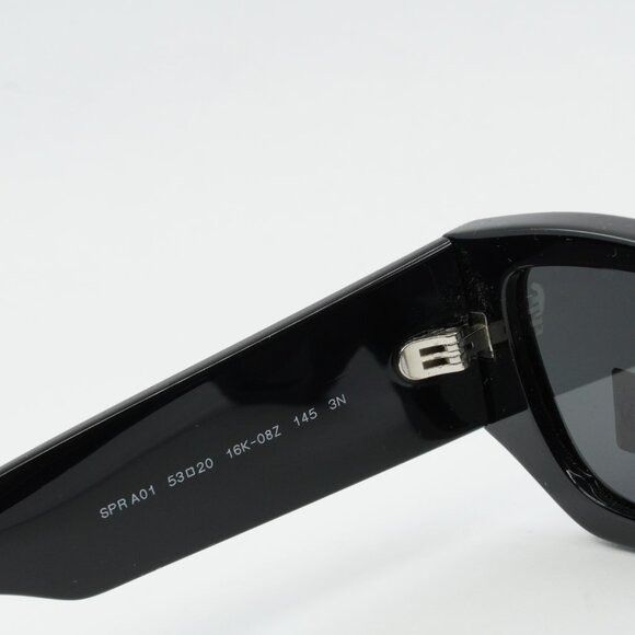 Prada Prada PRA01S 16K08Z Sunglasses Black Square Frame, Dark Grey Size ONE SIZE - 6 Thumbnail
