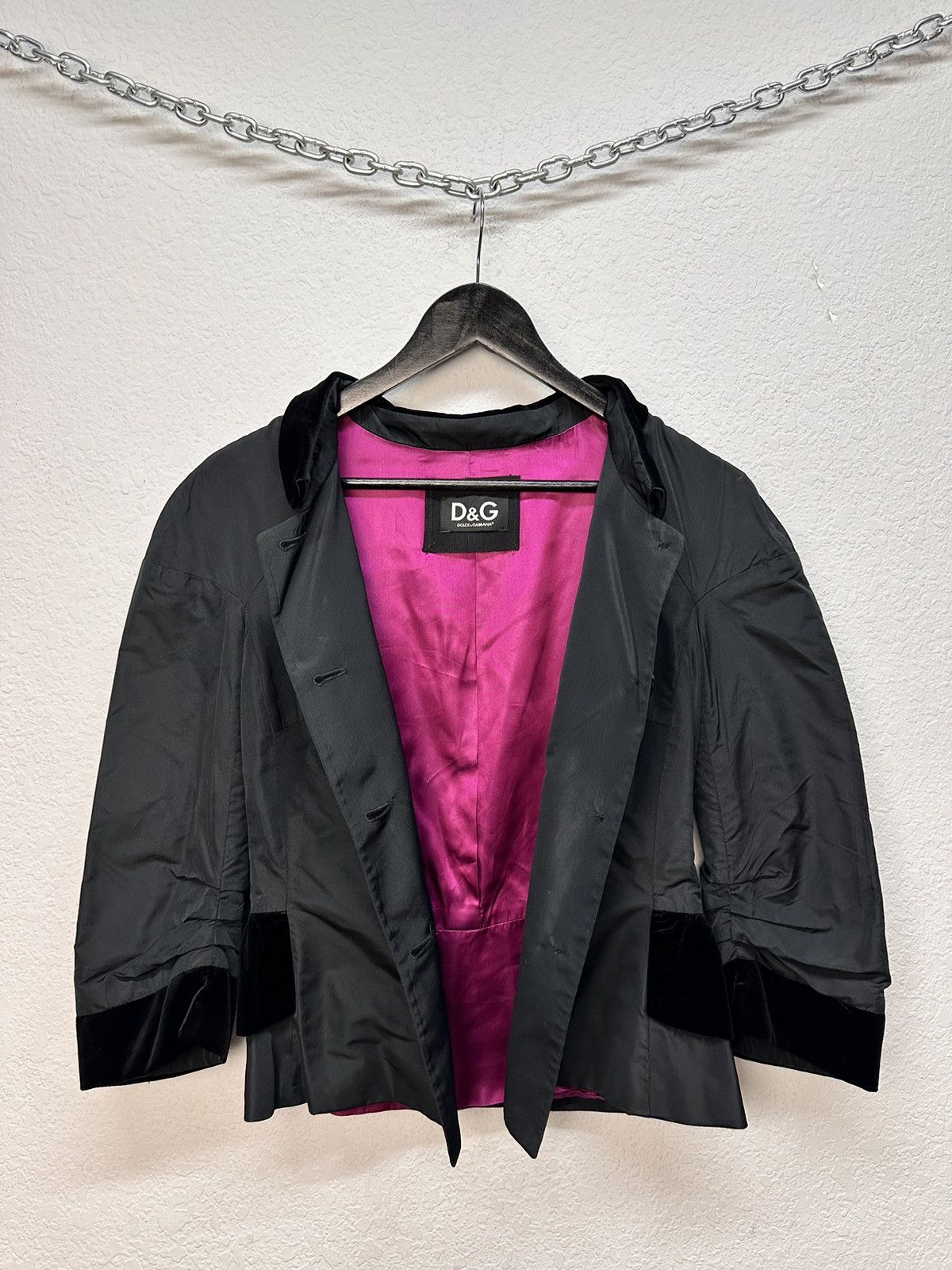 Dolce & Gabbana Vintage Dolce Gabbana Blazzer Jacket Black Luxury Prada Size M / US 6-8 / IT 42-44 - 8 Thumbnail