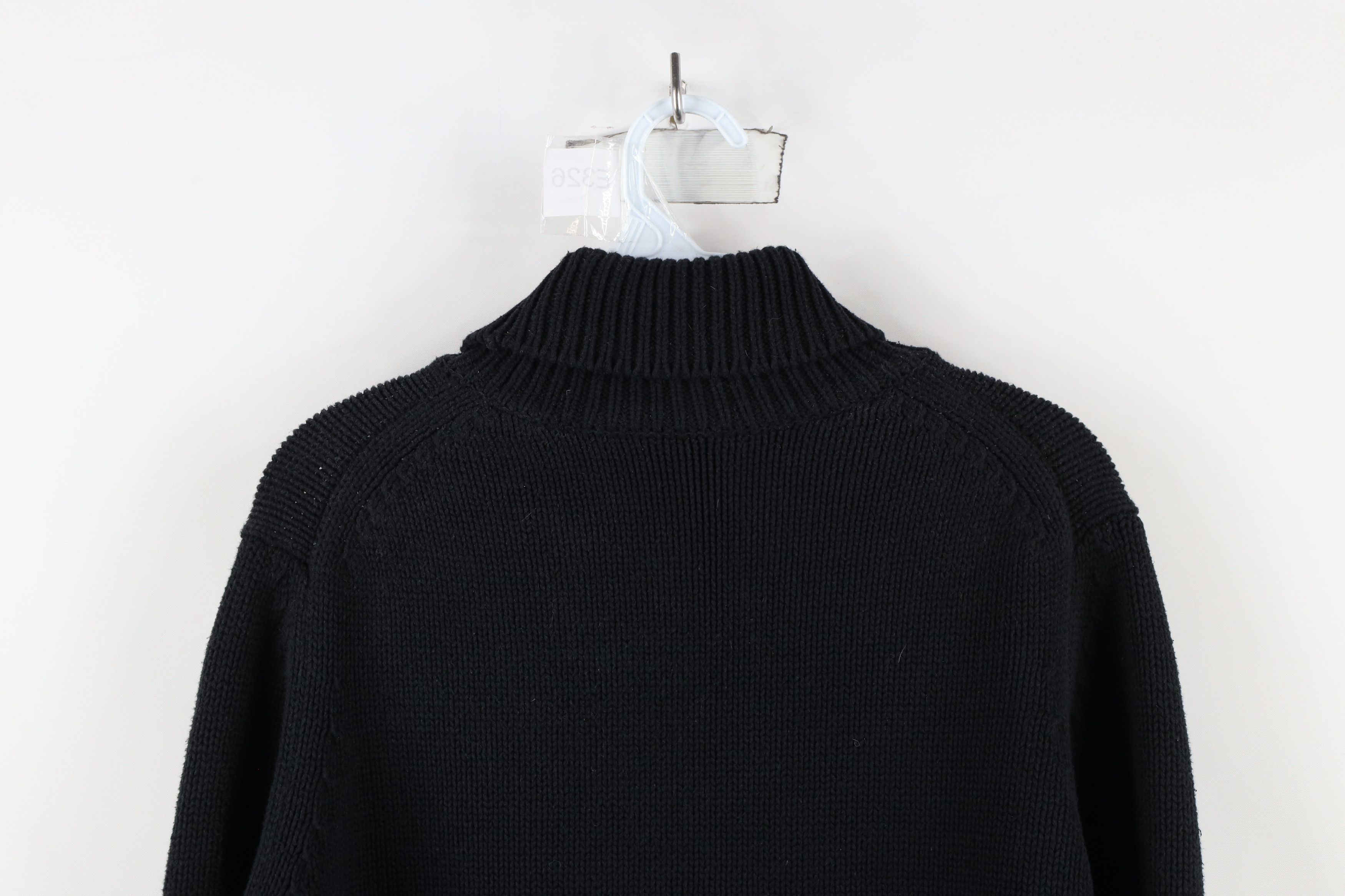 Vintage Vintage 90s Streetwear Blank Cotton Knit Turtleneck Sweater Size L / US 10 / IT 46 - 10 Thumbnail