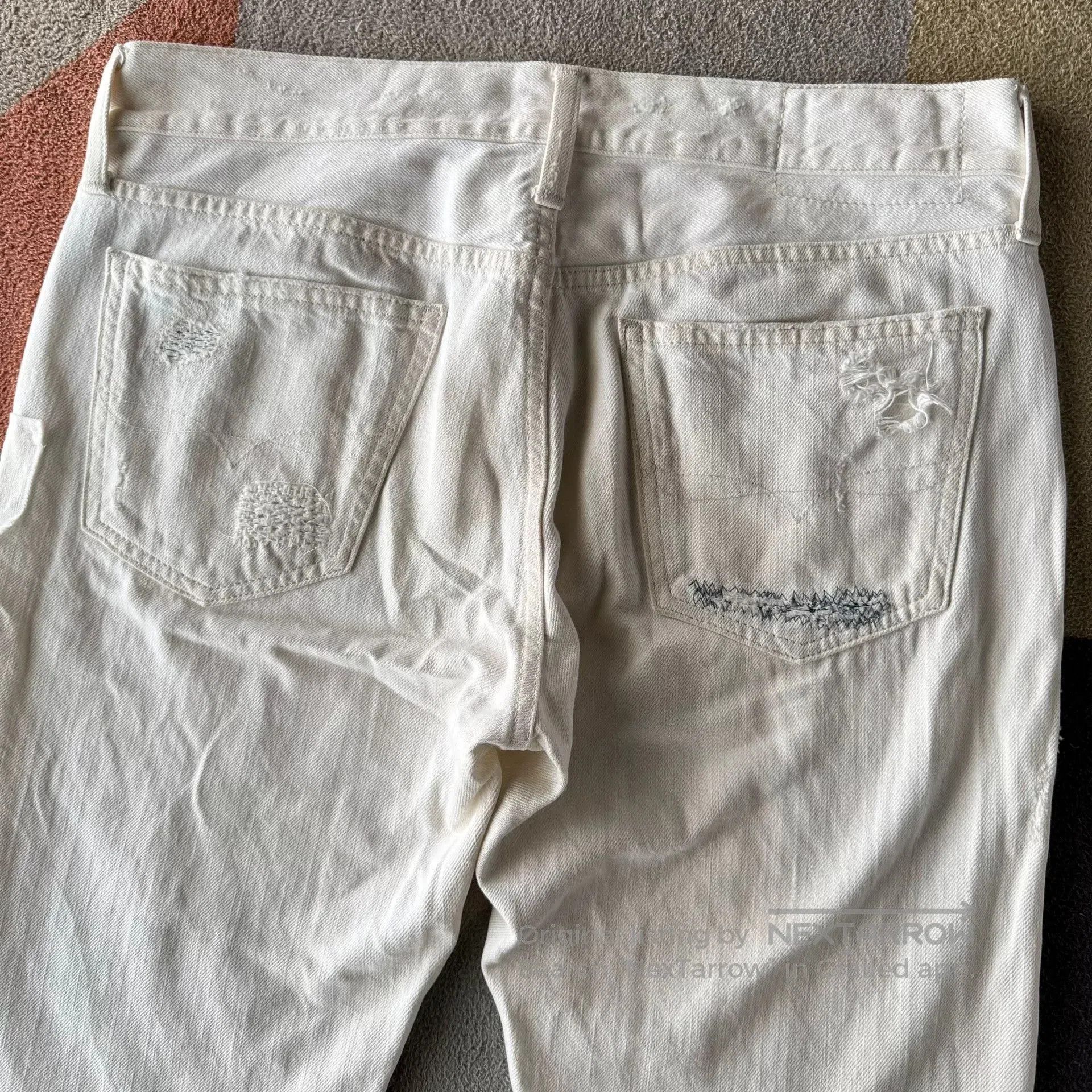 Polo Ralph Lauren Ralph Lauren Polo White Distressed Jeans. Size US 29 - 7 Thumbnail