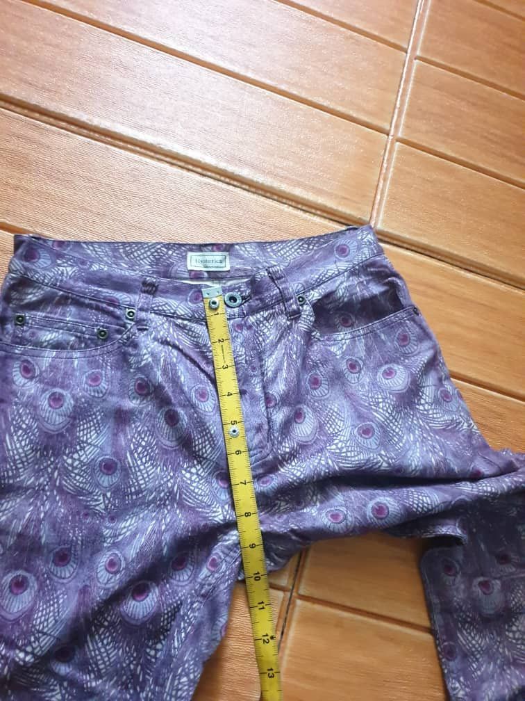 Hysteric Glamour 💥Hysteric Glamour Monogram peacock purple colour pant Size US 29 - 12 Thumbnail