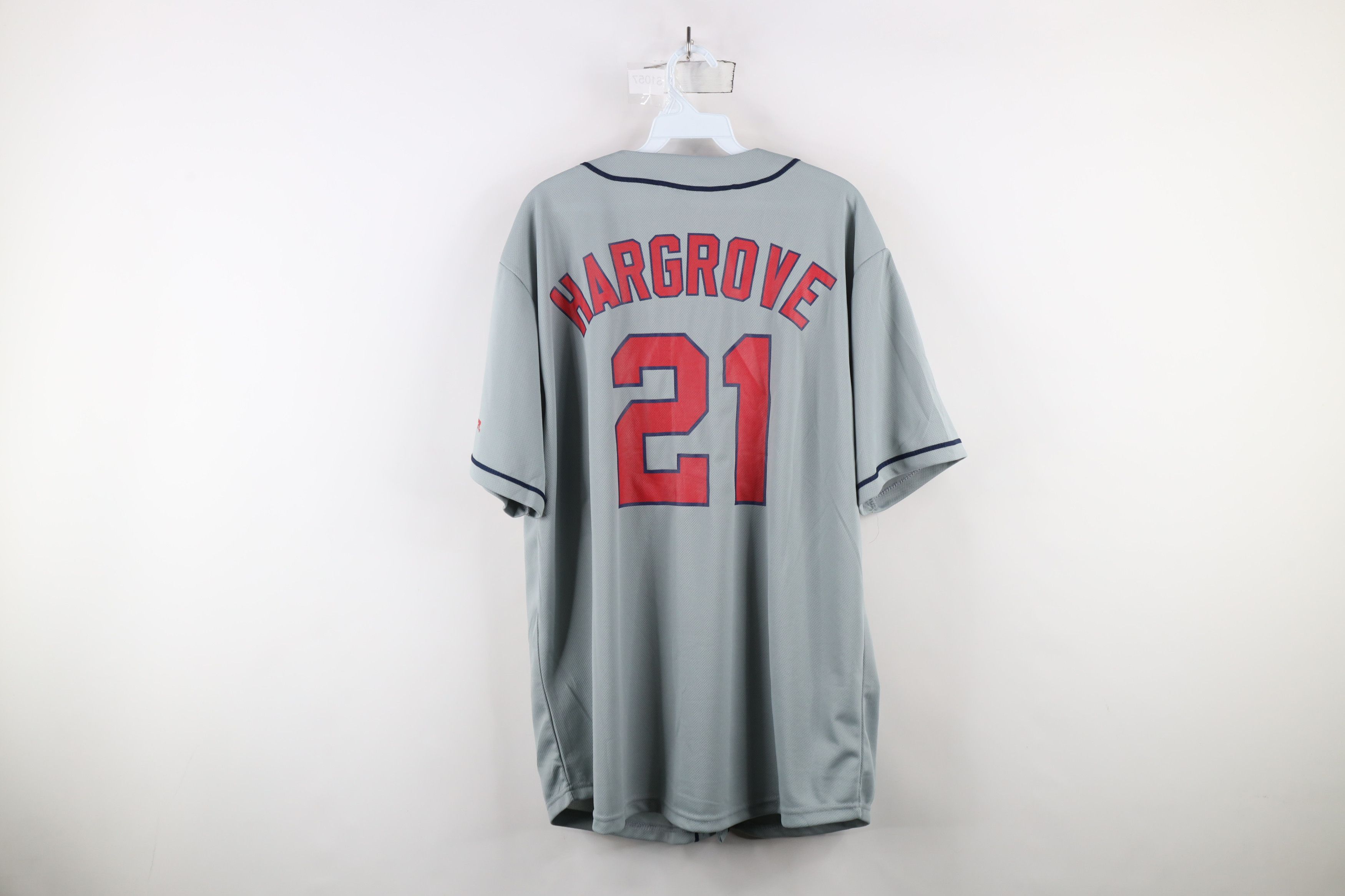 Vintage Vintage Hargrove Cleveland Indians Baseball Jersey Gray #21 Size US XL / EU 56 / 4 - 12 Thumbnail