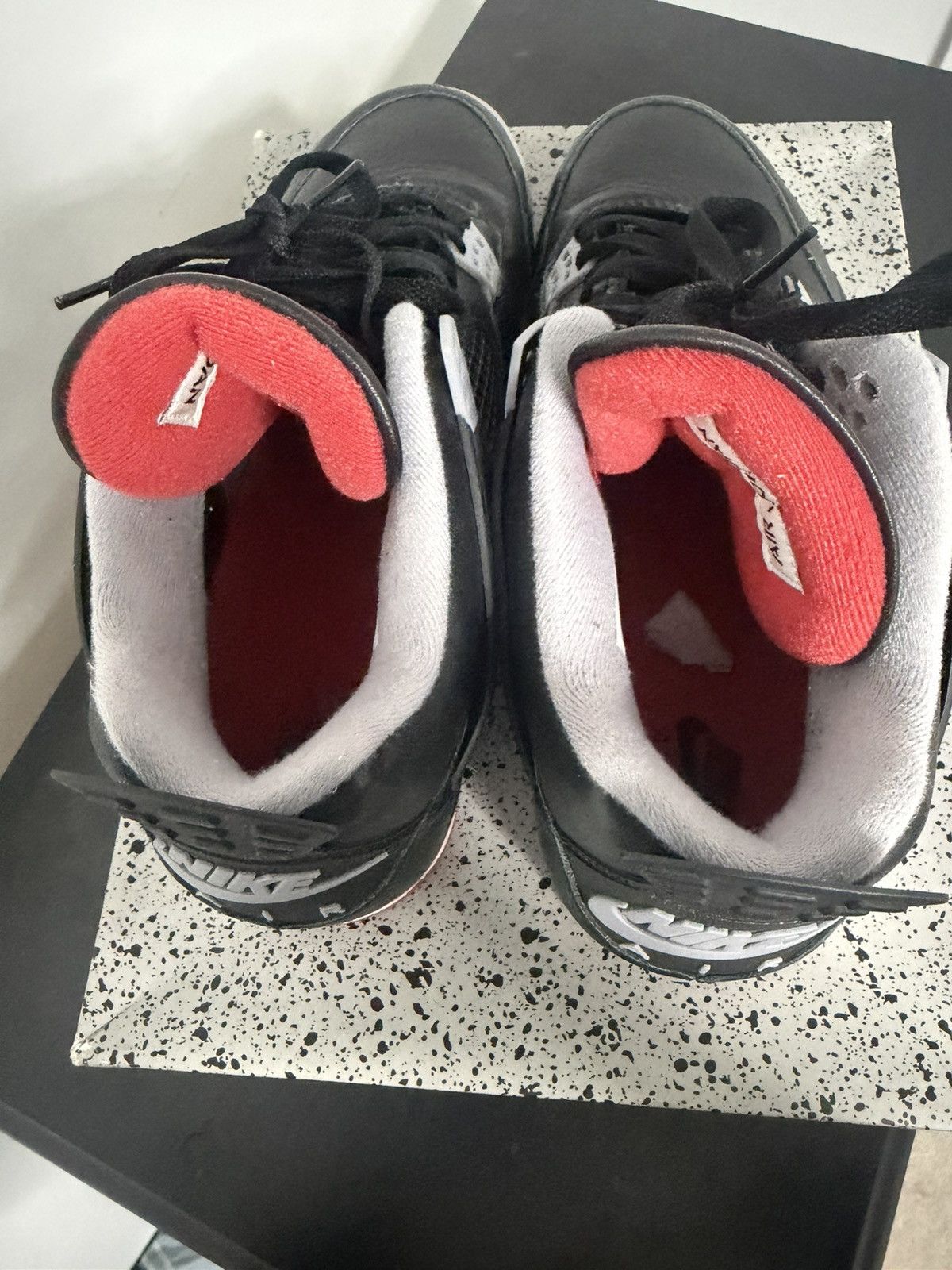 Jordan Brand Jordan Air Jordan 4 Retro Bred Reimagined Black/Fire Red Size US 12.5 / EU 45-46 - 6 Thumbnail