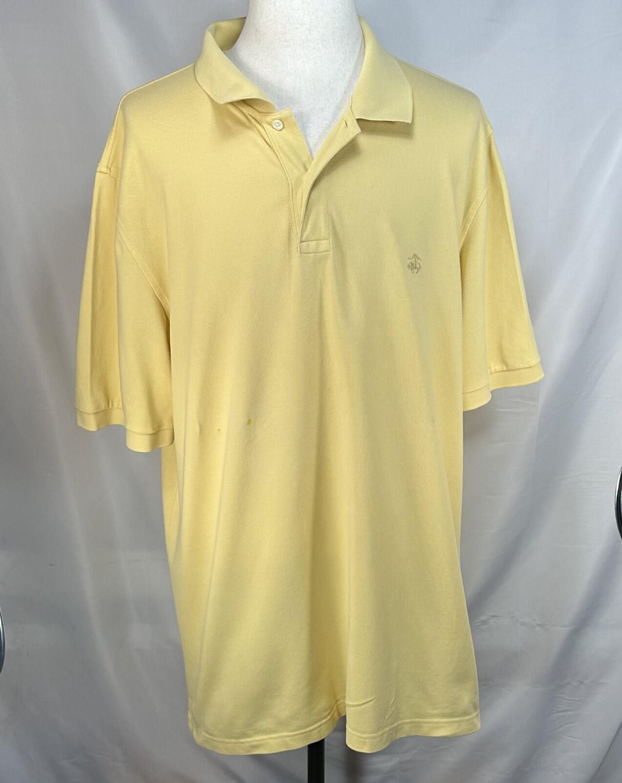 Brooks Brothers Brooks Brothers 1/4 Button 346 Polo Shirt Yellow Mens 2XL Size US XXL / EU 58 / 5 - 1 Thumbnail