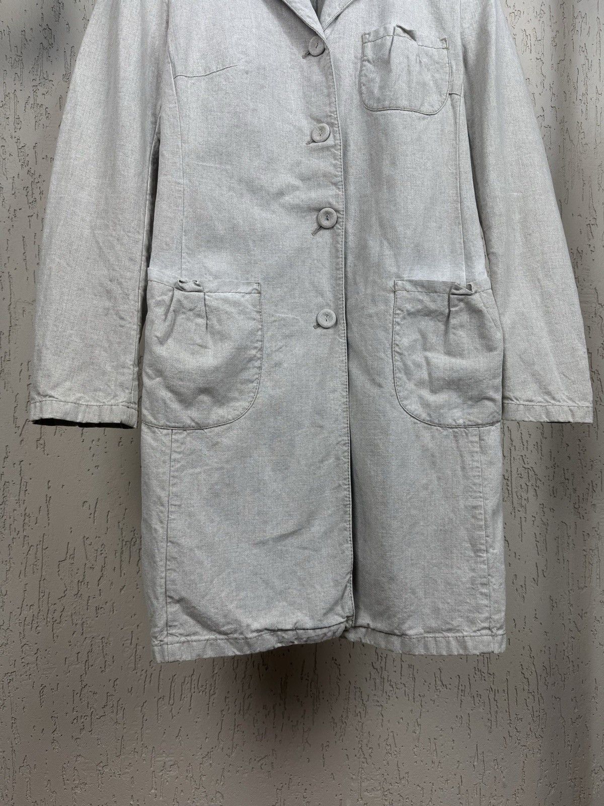Prada Vintage Prada Sport Woman Luxury Beige Cotton Linen Coat Size M / US 6-8 / IT 42-44 - 4 Thumbnail