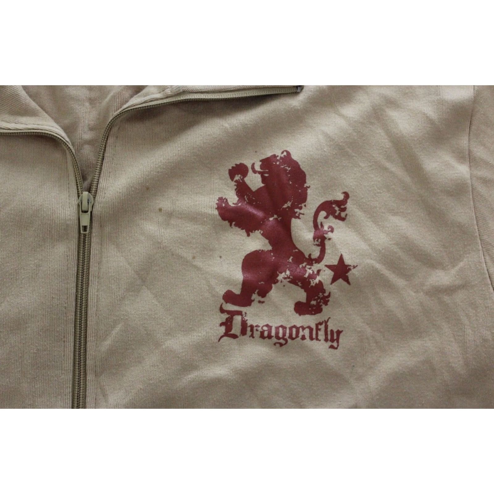 Vintage Dragonfly Track SWEATER Large L Mock Zippered Back Panel Mens Size US L / EU 52-54 / 3 - 3 Thumbnail