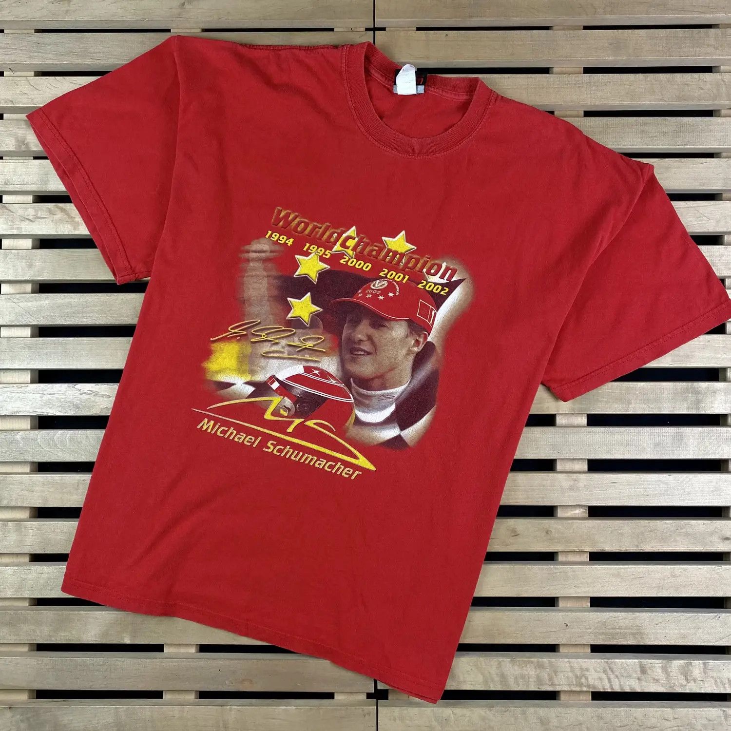 Vintage Mens T-Shirt Michael Schumacher Vintage Size XXL Size US XXL / EU 58 / 5 - 1 Thumbnail