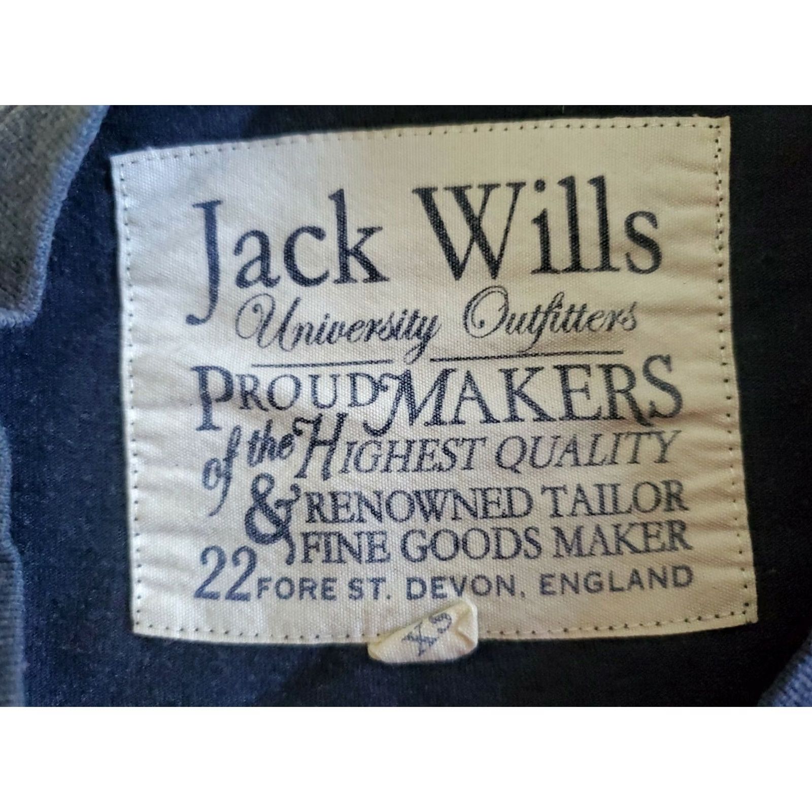 Jack Wills Jack Wills T Shirt Unisex Adults XS Short Sleeve Crew Neck Logo University Outfitters Blue/Gray Solid Vintage No N/A Size US XS / EU 42 / 0 - 5 Thumbnail