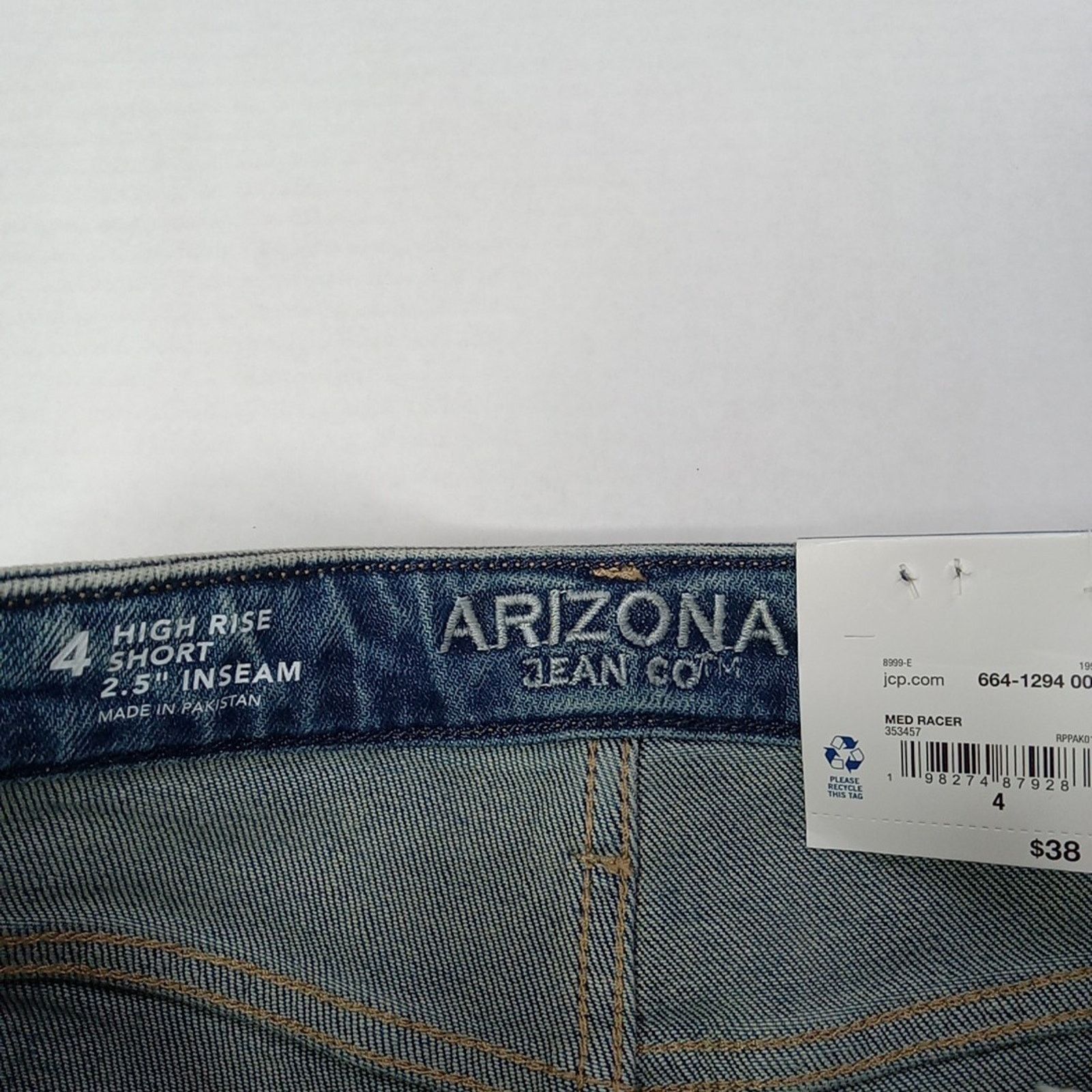 Arizona Jean Co. Arizona Cut Off Shorts Women Size 4 Blue High Rise 2.5" Ins Size 27" / US 4 / IT 40 - 3 Thumbnail
