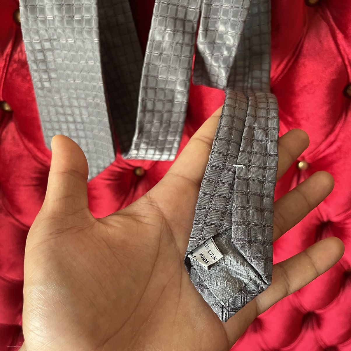 Christian Dior Monsieur × Dior Dior 3D Geometric Squade Silk Tie Size ONE SIZE - 6 Thumbnail