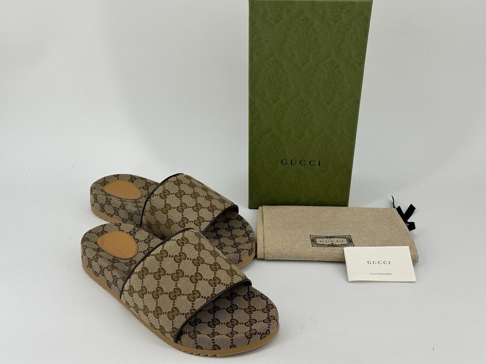 Gucci New Gucci Silde Men's GG Canvas Size-EU-47/US-14/UK-13 Size US 14 / EU 47 - 2 Thumbnail
