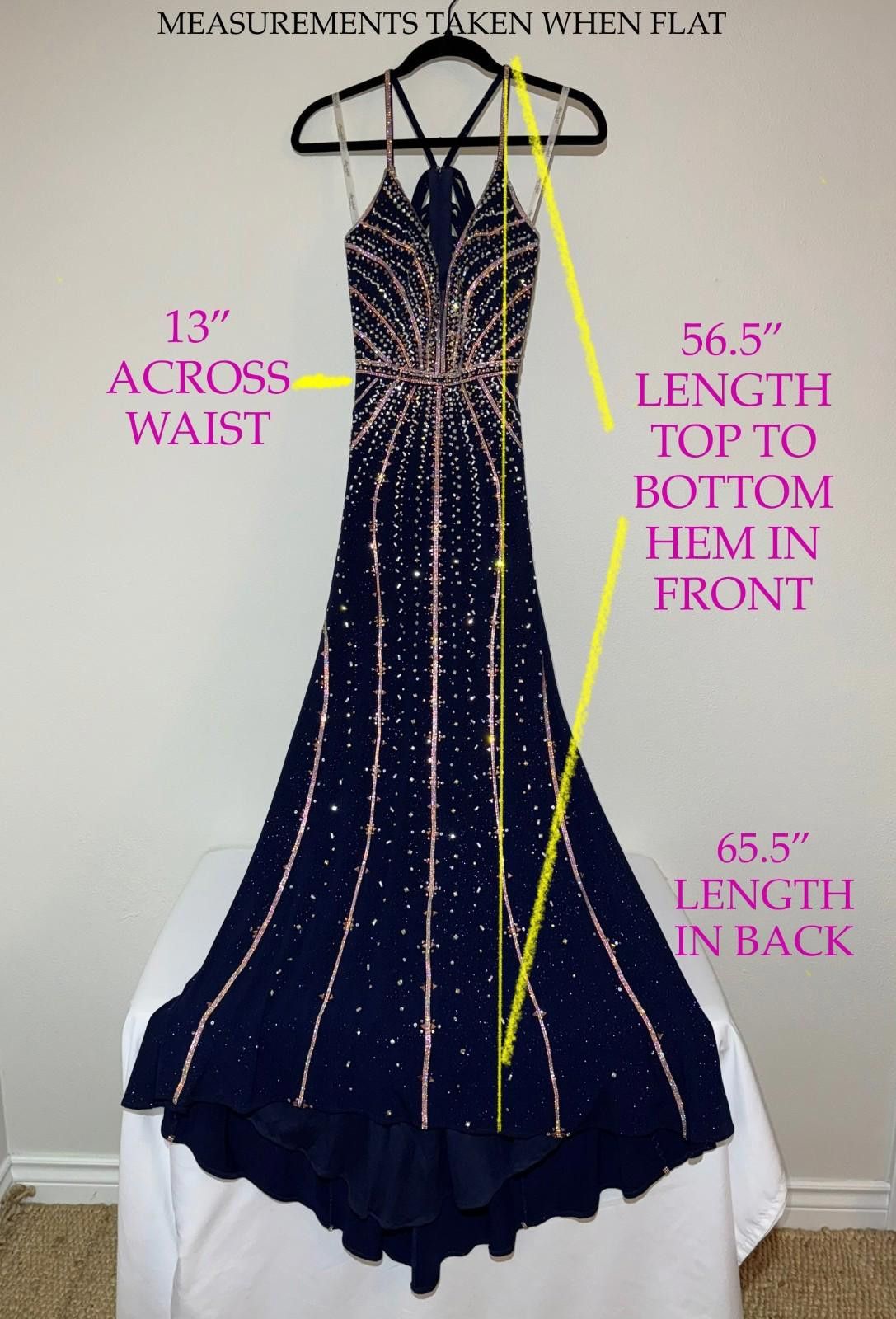 Other ELLIE WILDE MON CHERI FORMAL PROM DRESS BEADED SIZE 2 BLUE Size XS / US 0-2 / IT 36-38 - 6 Thumbnail