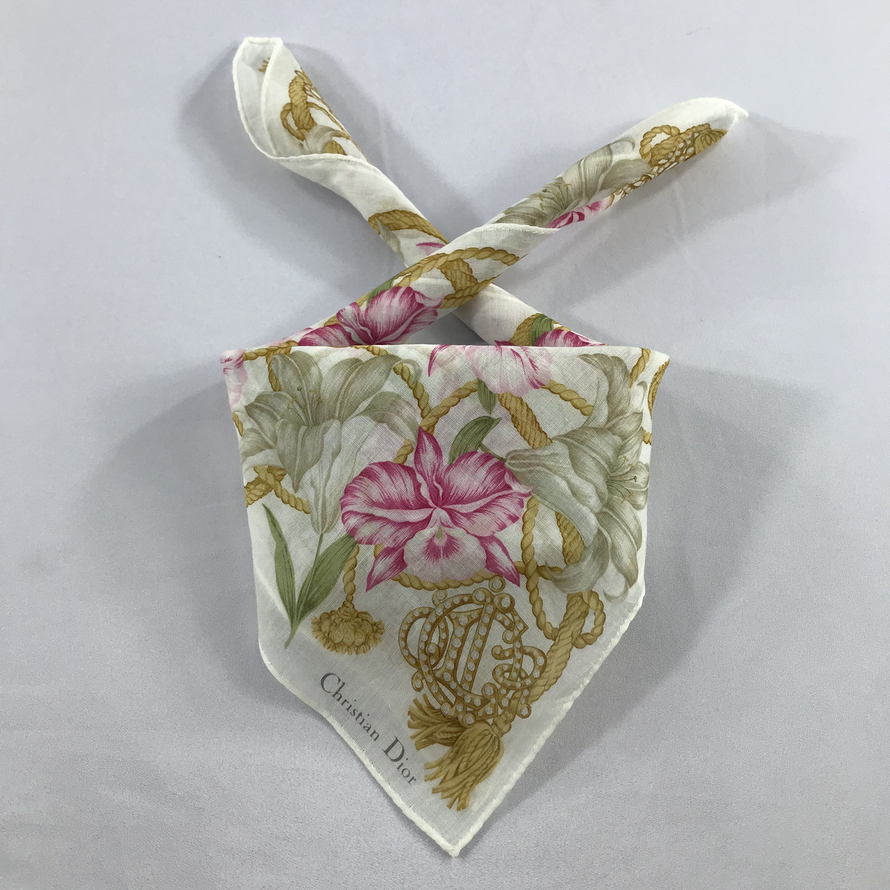 Vintage Christian Dior Bandana / Handkerchief / Neckerchief - S2426 Size ONE SIZE - 3 Thumbnail
