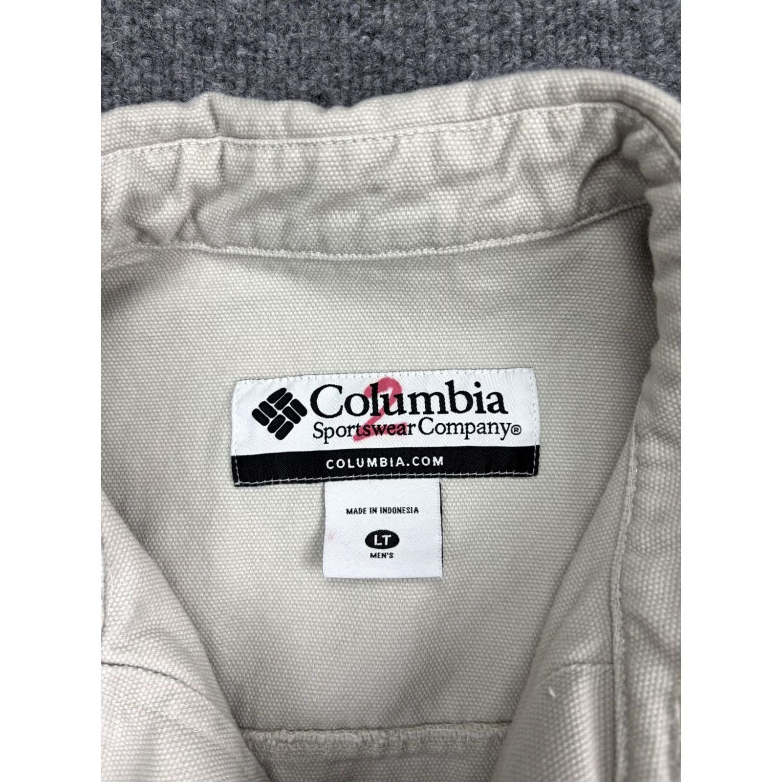 Vintage Columbia Jacket Mens LT Beige Button Front Chore Coat SS ET 3008 Size US L / EU 52-54 / 3 - 2 Thumbnail