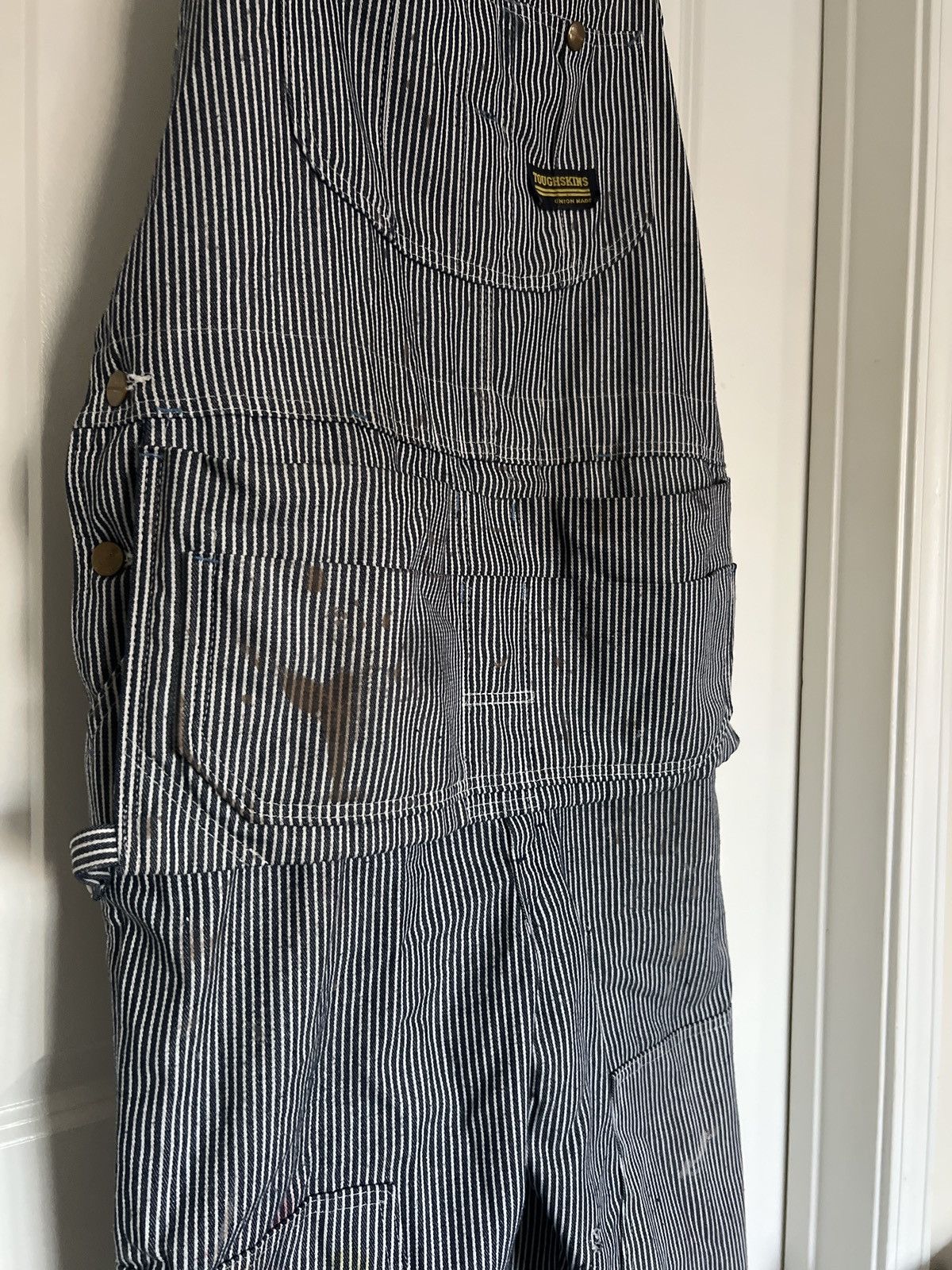 Sears 70s Railroad Pinstripe Overalls Size US 35 - 4 Thumbnail