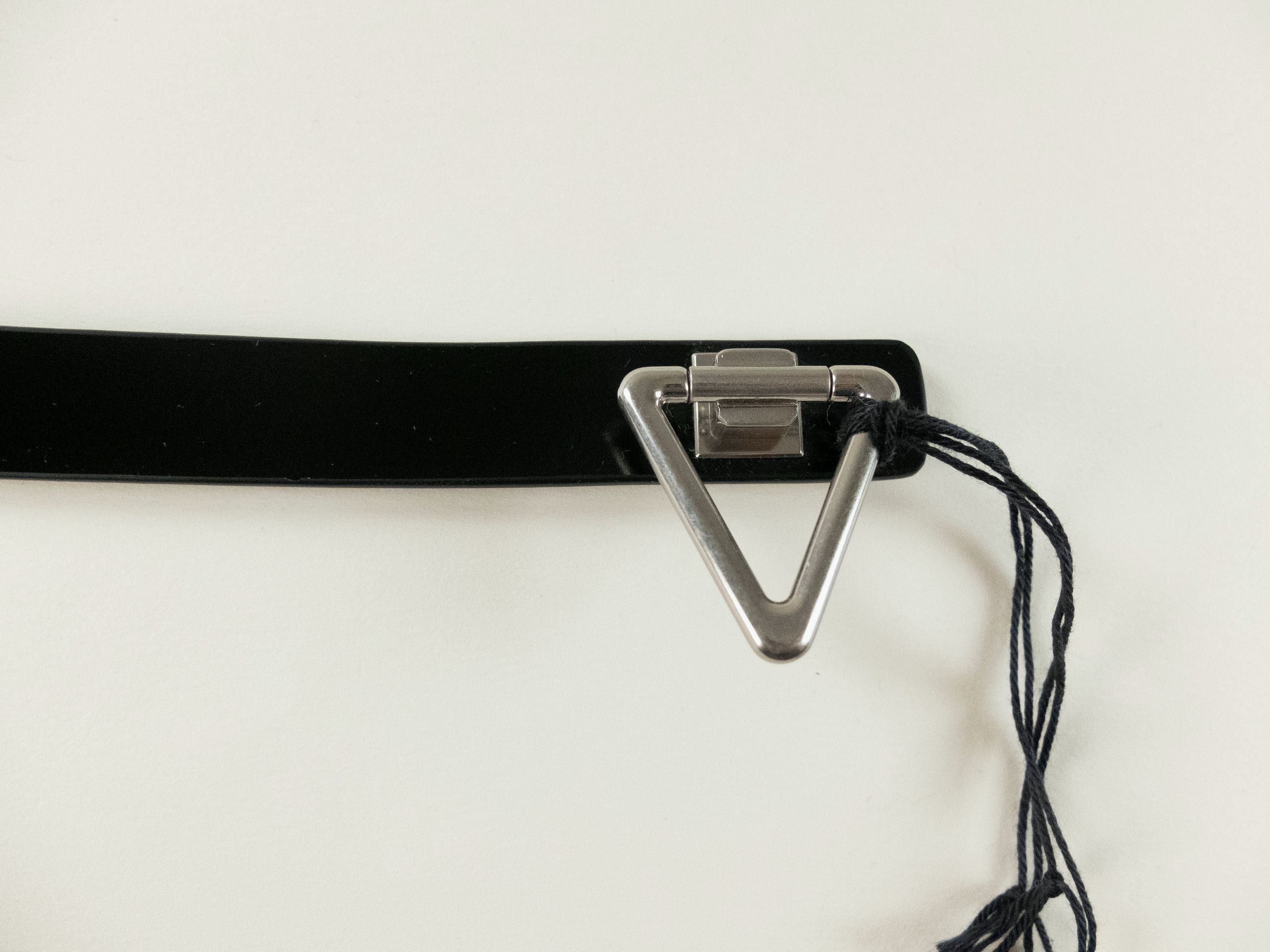 Bottega Veneta BOTTEGA VENETA Point Lock black triangle leather belt 85 Size ONE SIZE - 6 Thumbnail