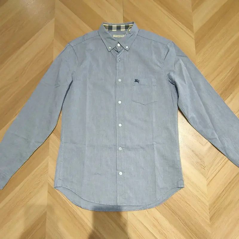 Burberry Burberry Men's Dark Gray Cotton Shirt Size US S / EU 44-46 / 1 - 1 Thumbnail