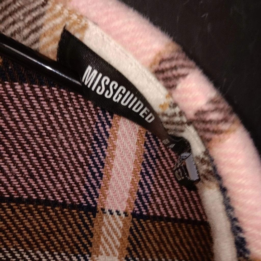 Missguided Missguided heavy Flannel Jacket, pink/white/black, S 2, NWOT Size XS / US 0-2 / IT 36-38 - 7 Thumbnail