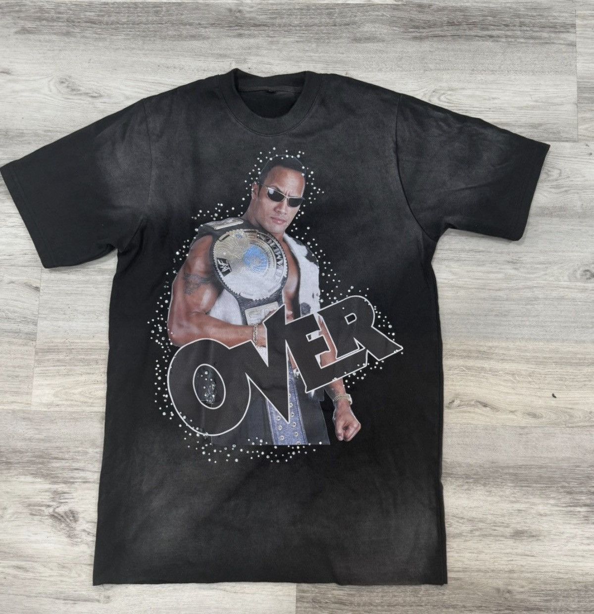 Other WWE Rock Over Rhinestone Sundried tee! Size US M / EU 48-50 / 2 - 1 Thumbnail