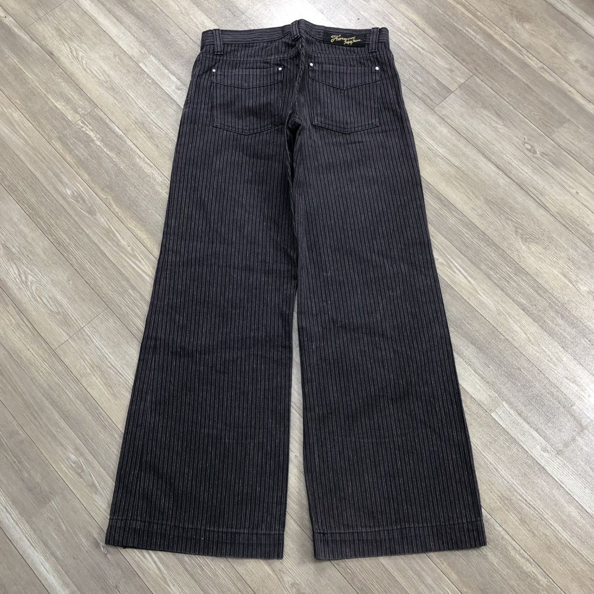 If Six Was Nine 1990s Fiorucci Safety Stripped Baggy Lgb Y2K Flared Jeans Size US 30 / EU 46 - 17 Thumbnail