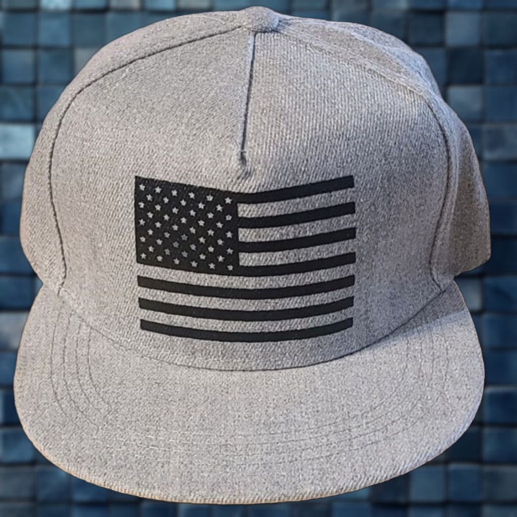 Vintage VINTAGE American Flag Patriotic Baseball Cap Mens Adjustable Gray 90s Snapback Size ONE SIZE - 1 Thumbnail