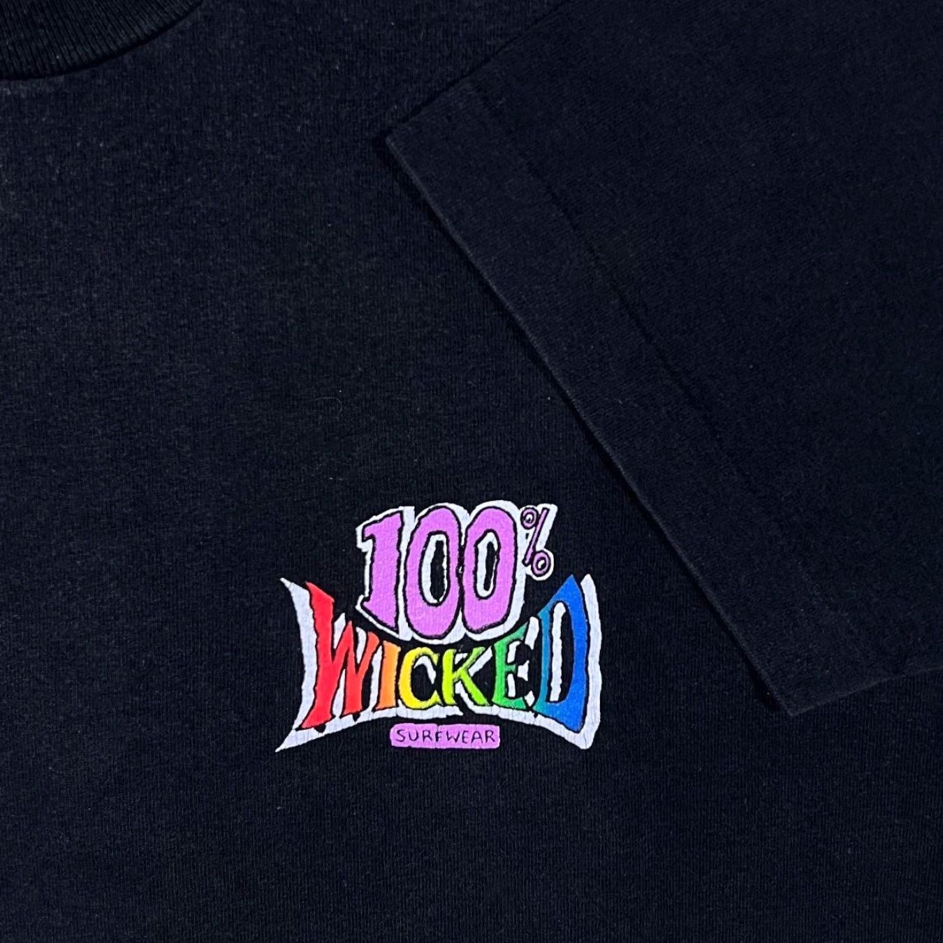 Vintage VINTAGE Screen Stars 90’s T-Shirt Shark Graphic Single Stitch 100% Wicked Surfwear M Black Mens Size US M / EU 48-50 / 2 - 3 Thumbnail