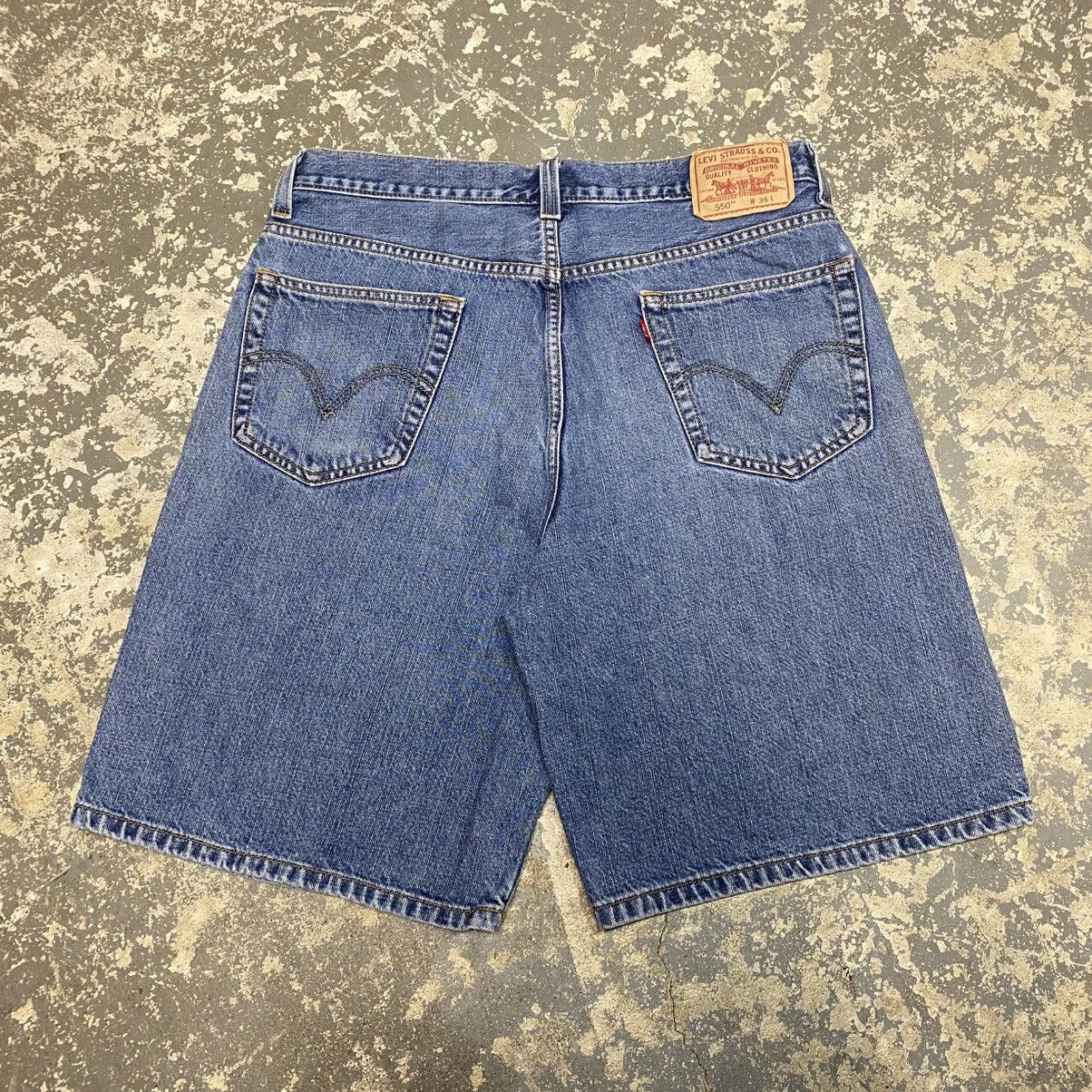 Levi's × Vintage Vintage Levi’s 550 Blue Denim Jean Shorts Jorts Y2K Size US 35 - 1 Thumbnail