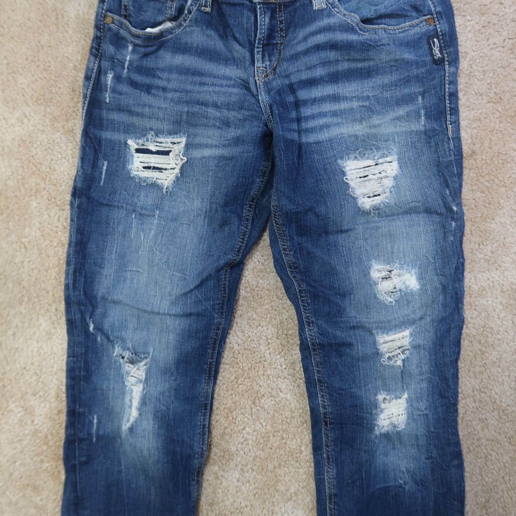 Silver Jeans Co. Silver Jeans Women Jeans 28x26 Straight Leg Denim Stretch Blue Slim 5-Pocket Mens Womens Girls? Size 28" / US 6 / IT 42 - 2 Thumbnail
