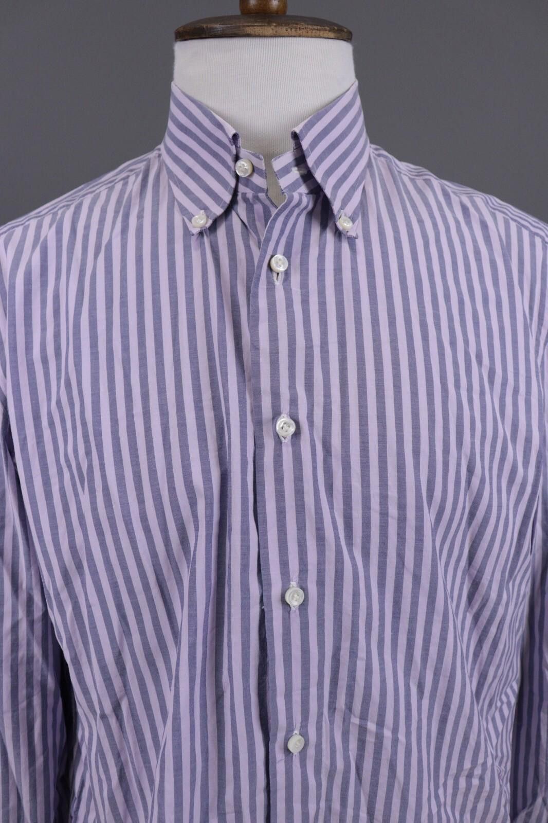 Saint James Saint James Slim Fit Blue Pinstripe Down Shirt Size XXL /48 Size US XXL / EU 58 / 5 - 5 Thumbnail