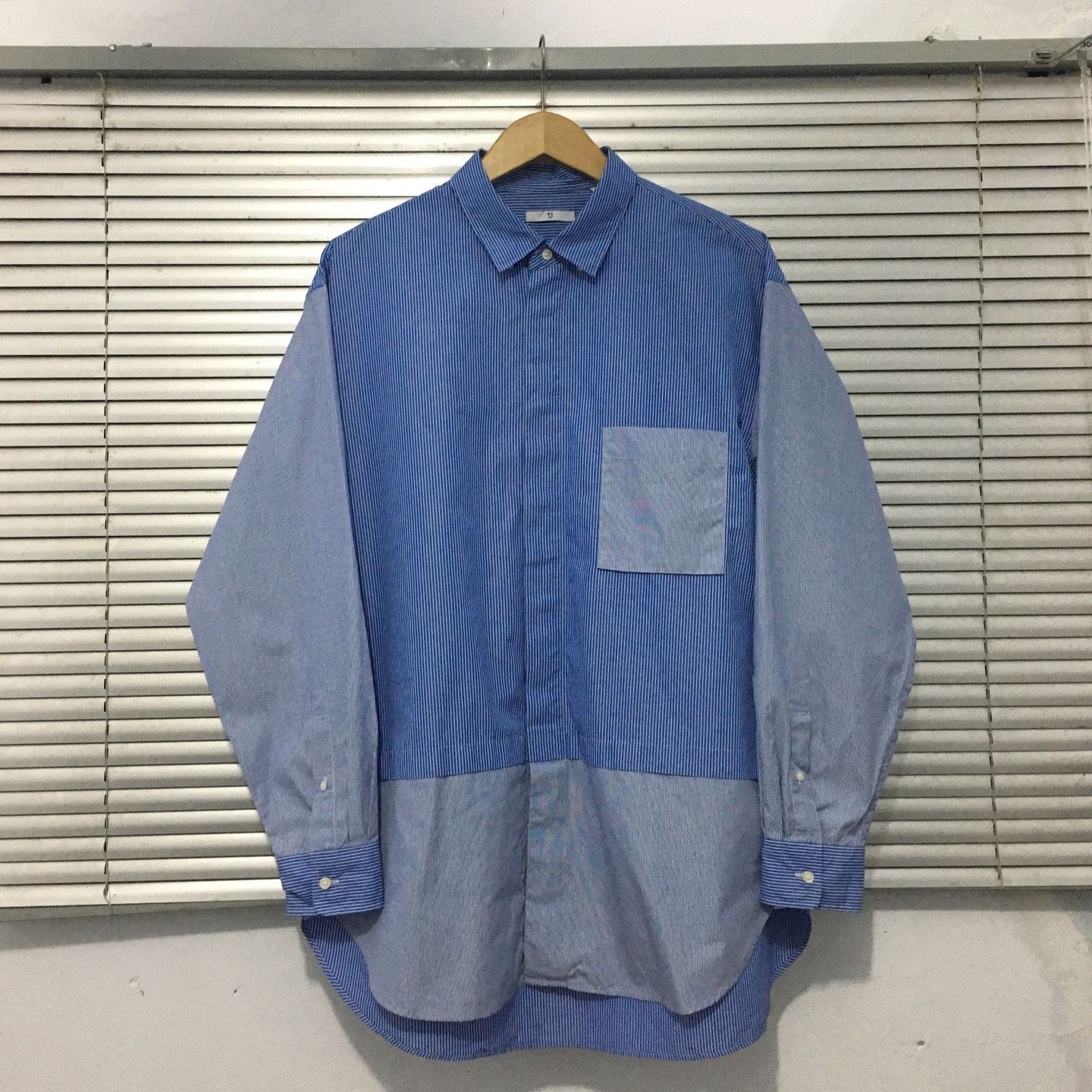 Jil Sander × Uniqlo Uniqlo Jil Sander Hickory Longsleeve Shirt Size US L / EU 52-54 / 3 - 3 Thumbnail