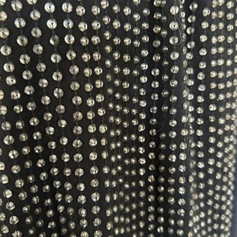Haute Hippie Haute Hippie Runway Silk Bead Chain Fringe Scarf Black 2009 Size ONE SIZE - 6 Thumbnail