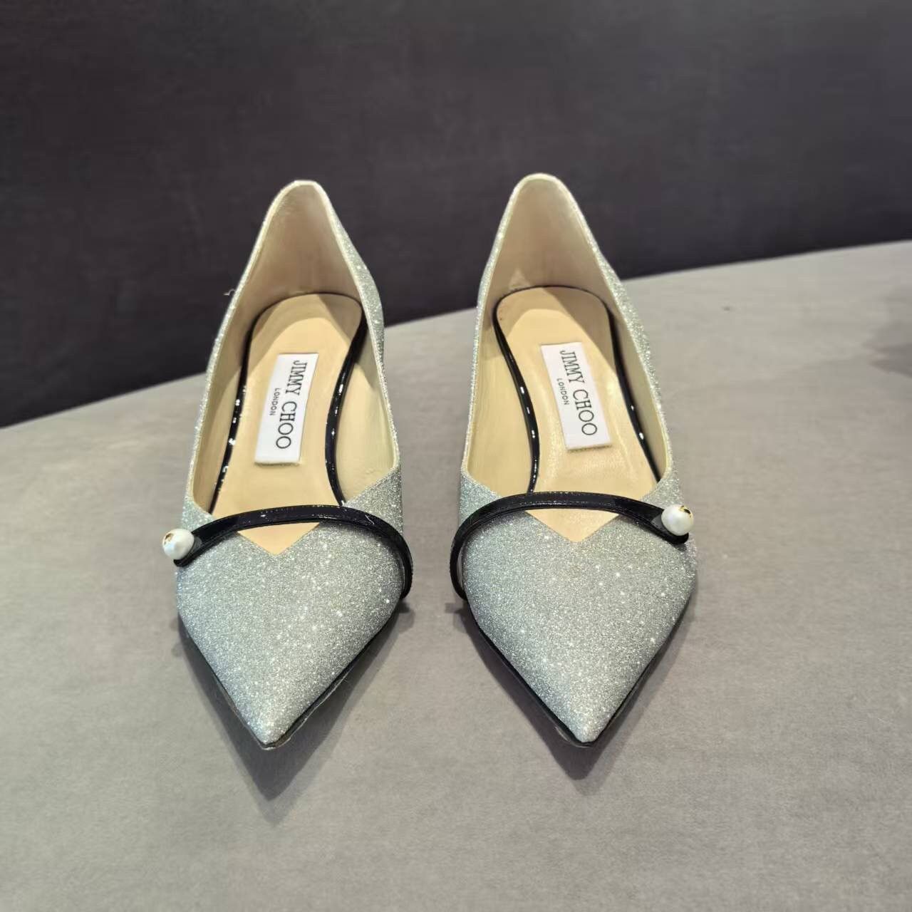 Jimmy Choo Like new Jimmy Choo LN ROSALIA 65 - Sliverblack, 37 Size US 7 / IT 37 - 8 Thumbnail