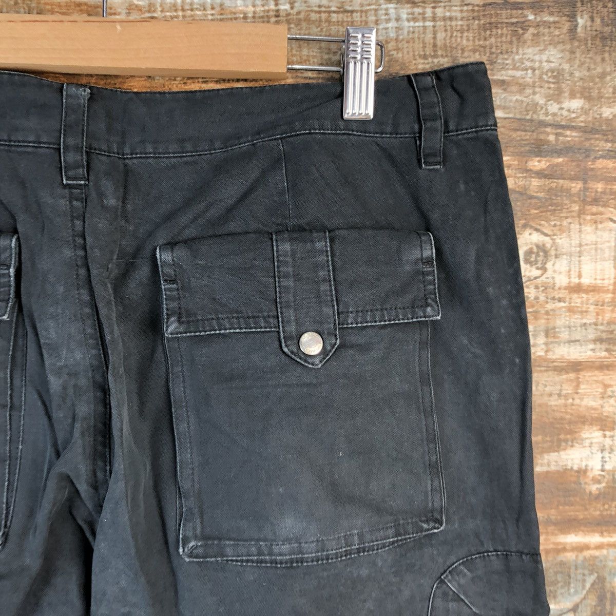 Japanese Brand Hum Black utility tactical Casual cargo Pants #A2389 Size US 31 - 16 Thumbnail